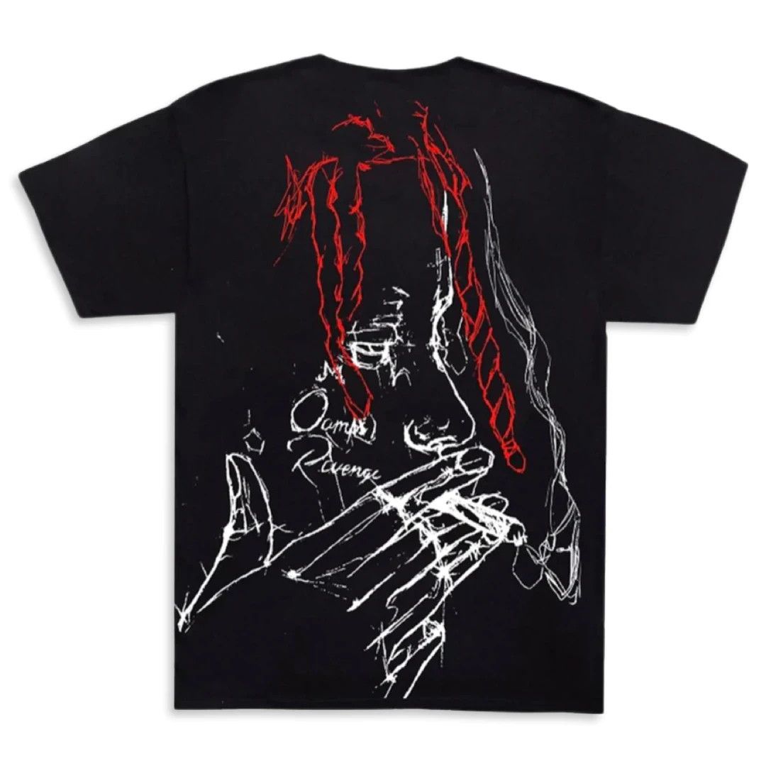 REVENGE Lightning Smoke Tシャツ Black○関送無料○ Revenge o1p2roe1m Revenge x Trippie Redd Smoking Black T