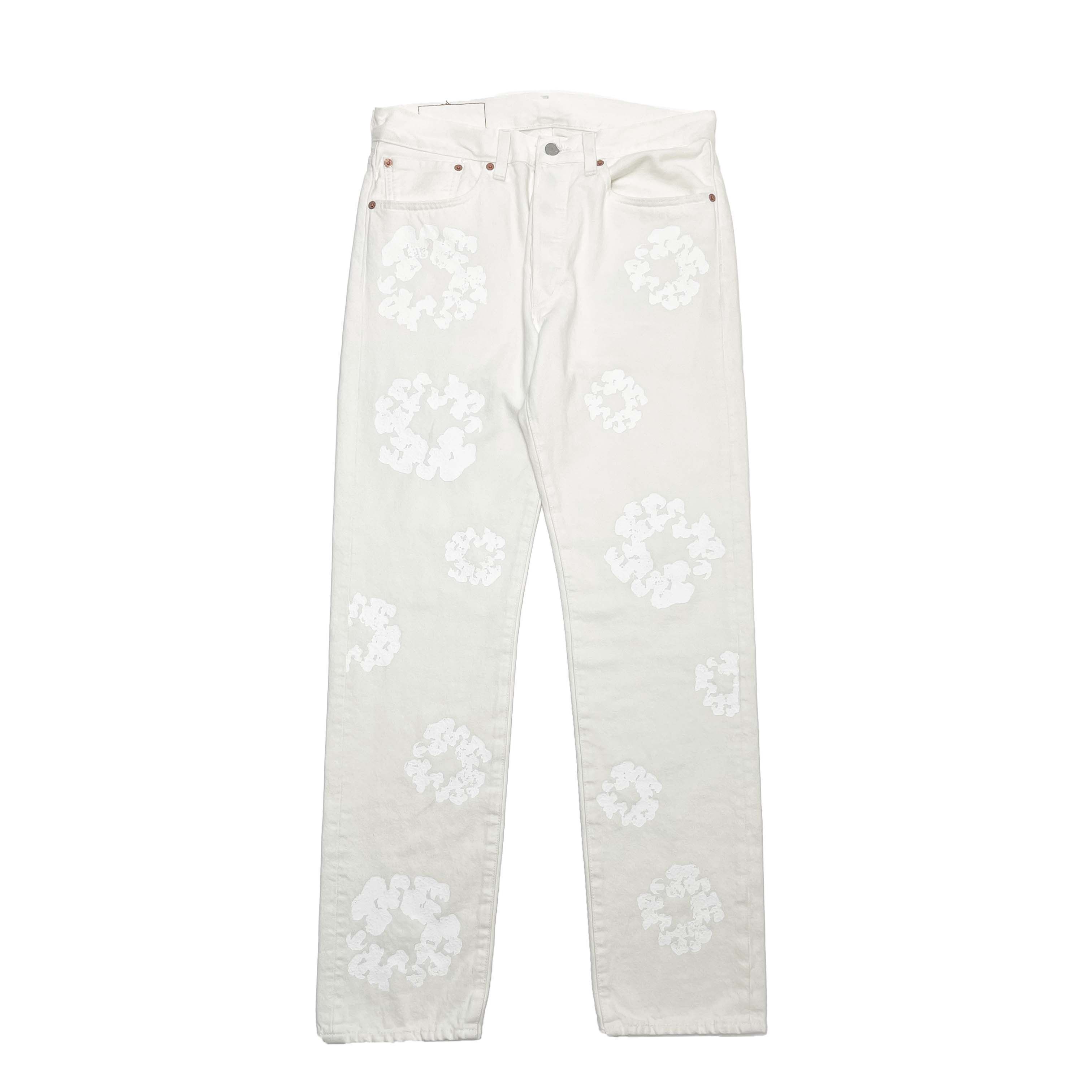 DENIM TEARS × Levi's Denim Tears Mono Cotton Wreath Jean White Size US 32 / EU 48 - 1 Thumbnail