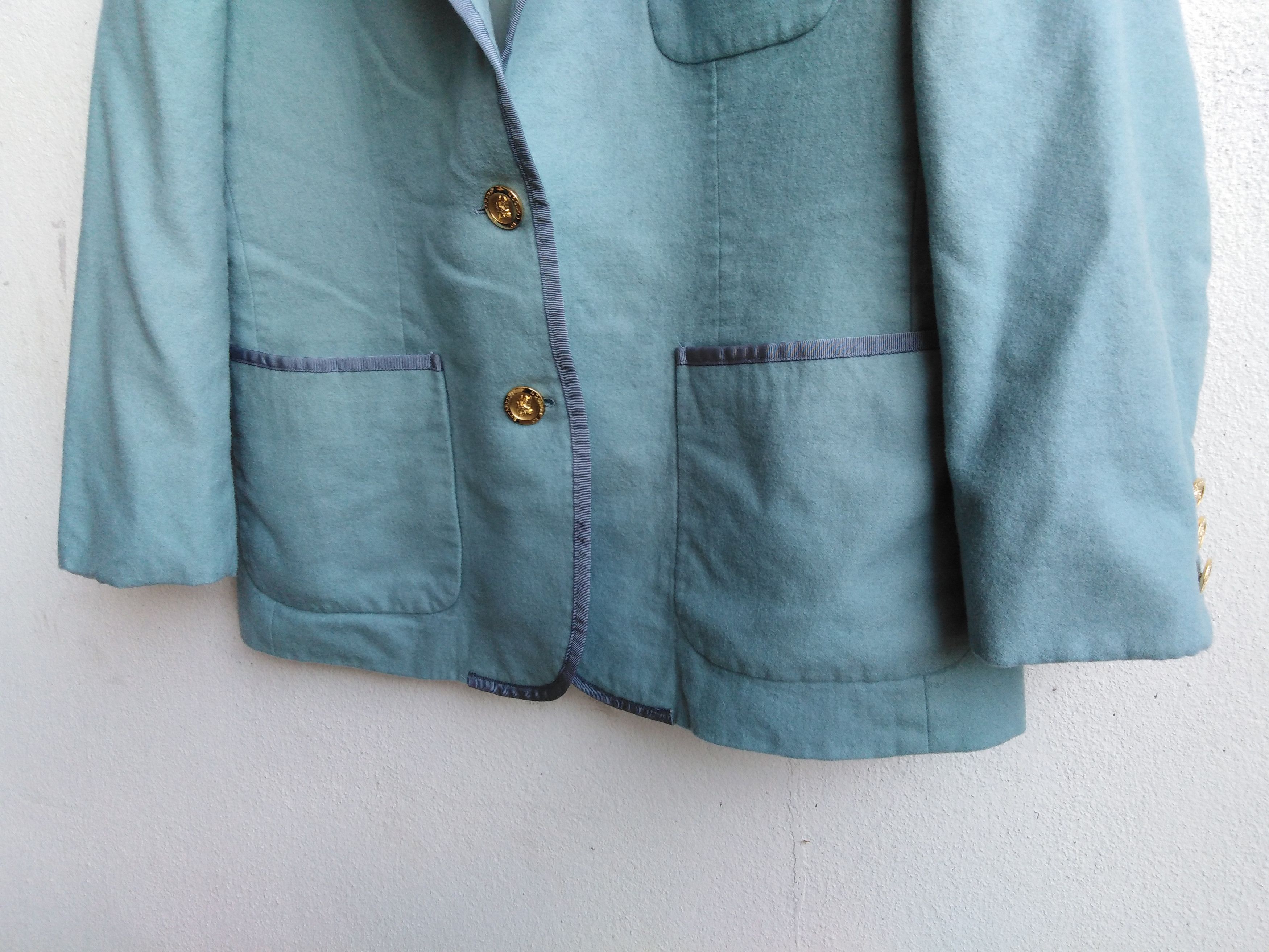 Burberry Burberry Blue Soft Wool Blazer Size 38S - 4 Thumbnail