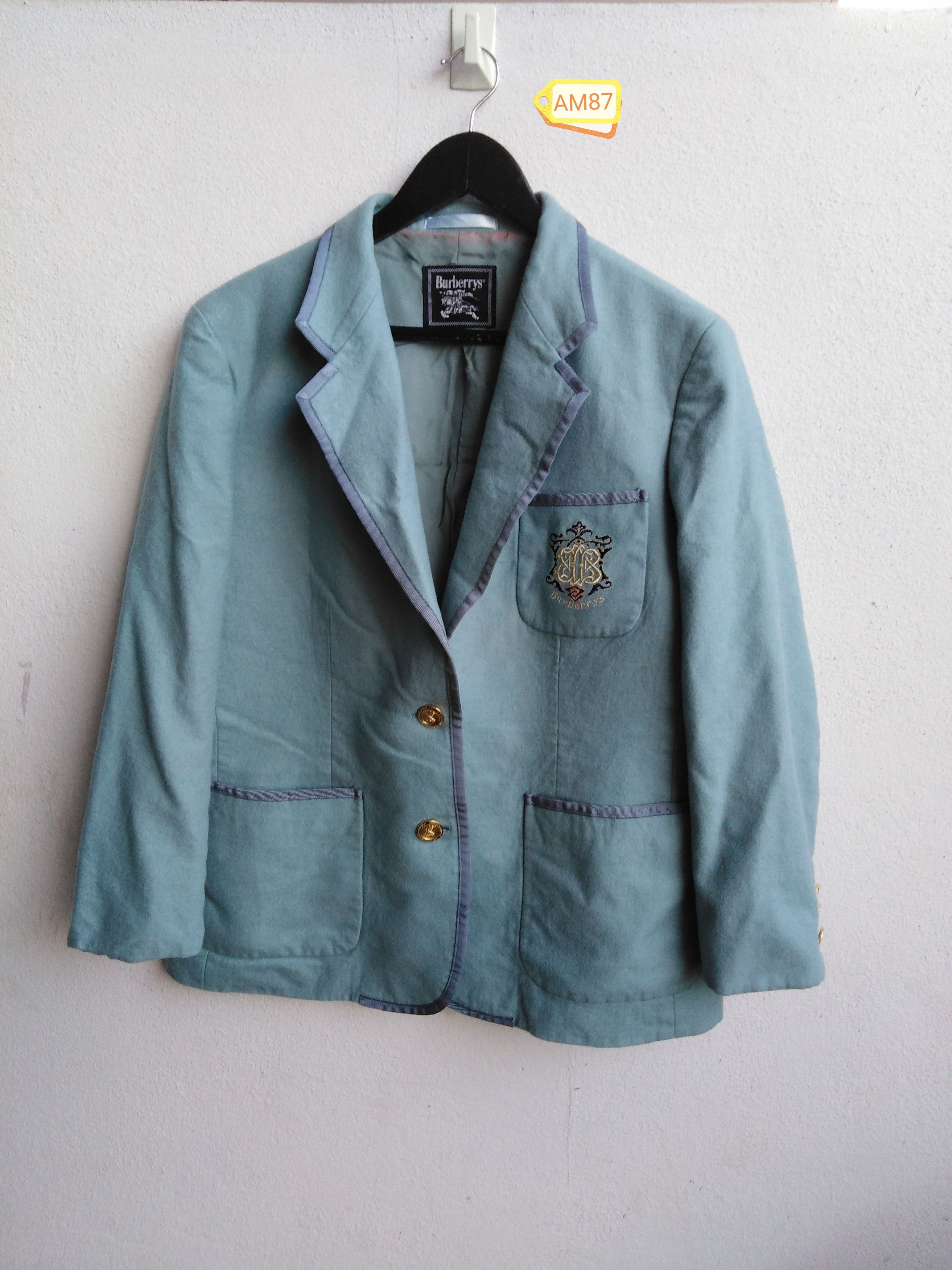 Burberry Blue Soft Wool Blazer