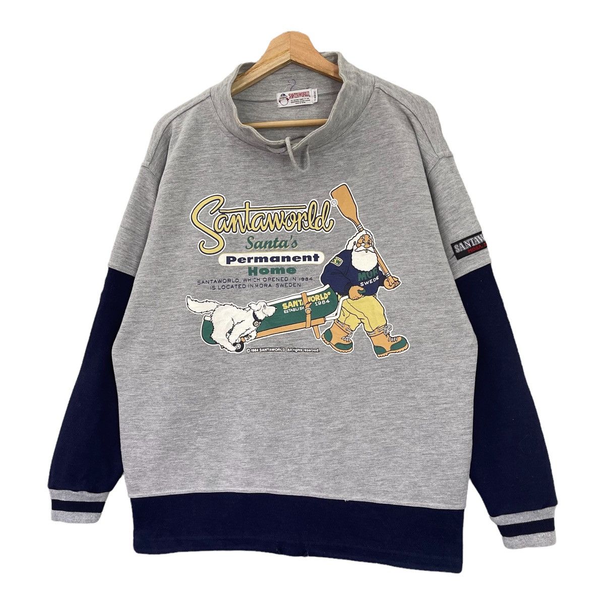 Captain Santors Vintage 90’s Santa World Big Logo Crewneck Sweatshirt Size L Size US L / EU 52-54 / 3 - 3 Thumbnail