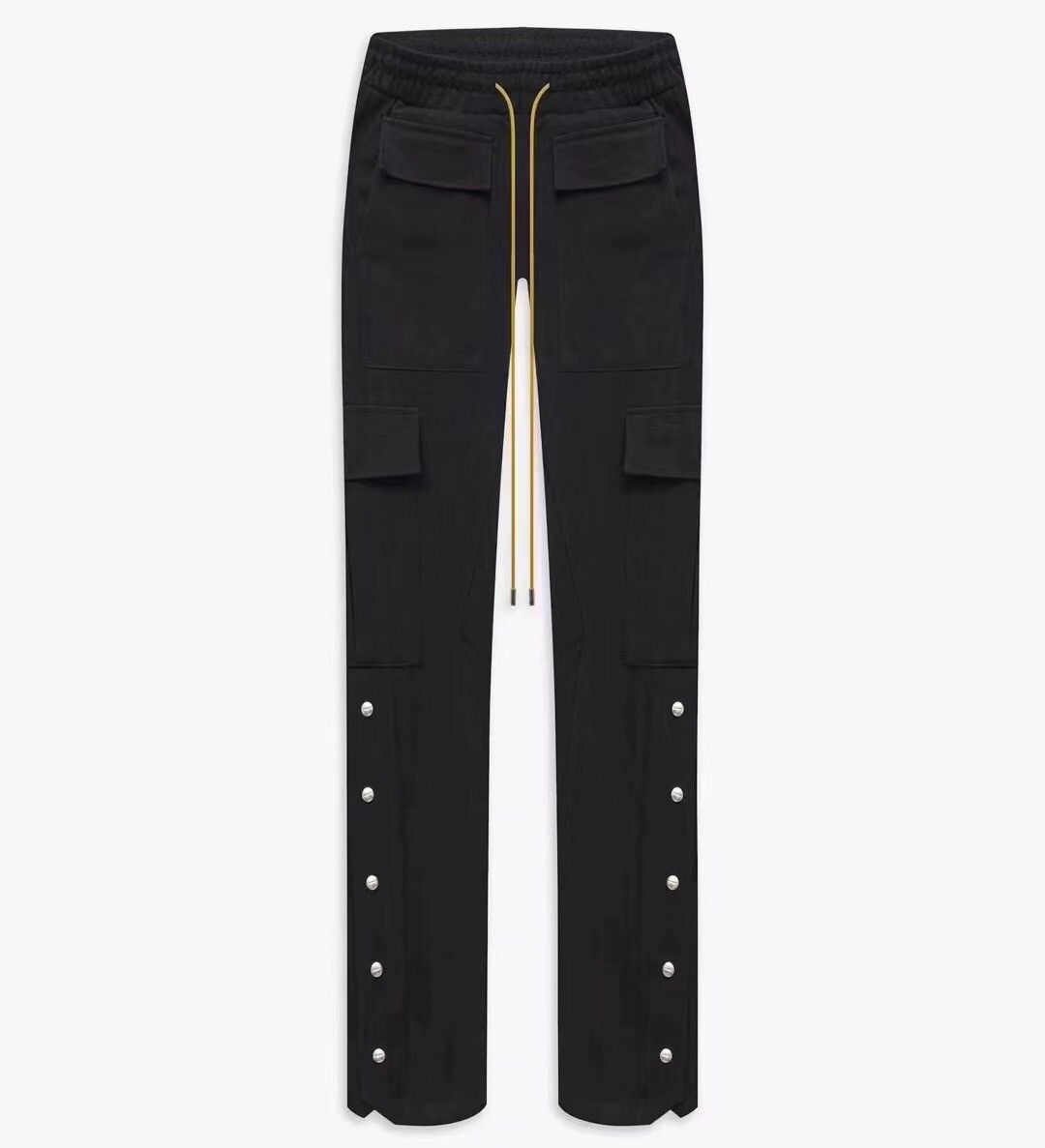 image of Rhude Rifle Nylon Snap Cargo Pants Black, Men's (Size 36)