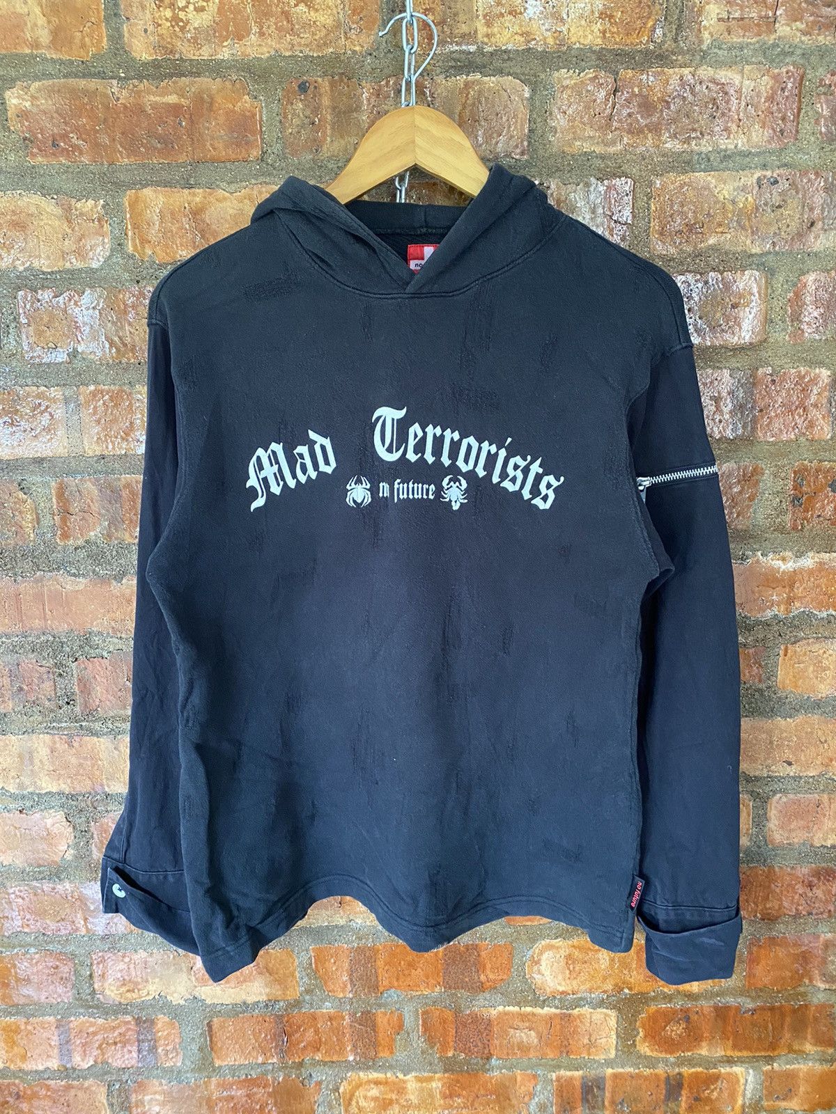 No Future No Future Mad terrorists hybrid distressed hoodie Size US M / EU 48-50 / 2 - 2 Thumbnail