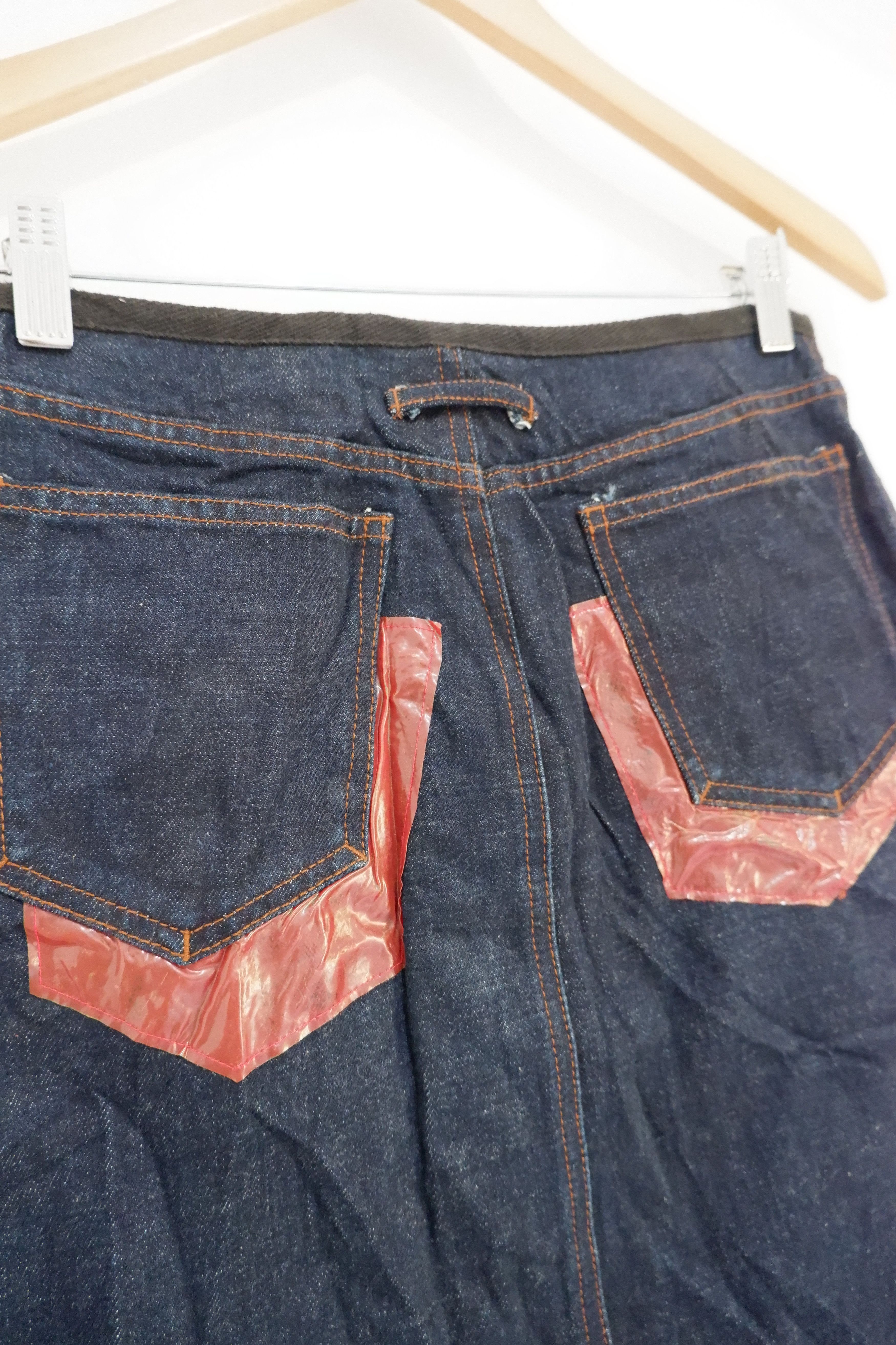 Jean Paul Gaultier Vintage Jean Paul Gaultier FEMME PVC Pocket Skirt Size 29" - 7 Thumbnail