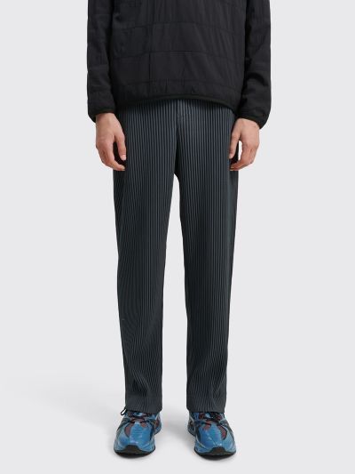 Issey Miyake Issey Miyake Homme Plisse Straight Trousers - Gunmetal Grey Size US 30 / EU 46 - 3 Thumbnail