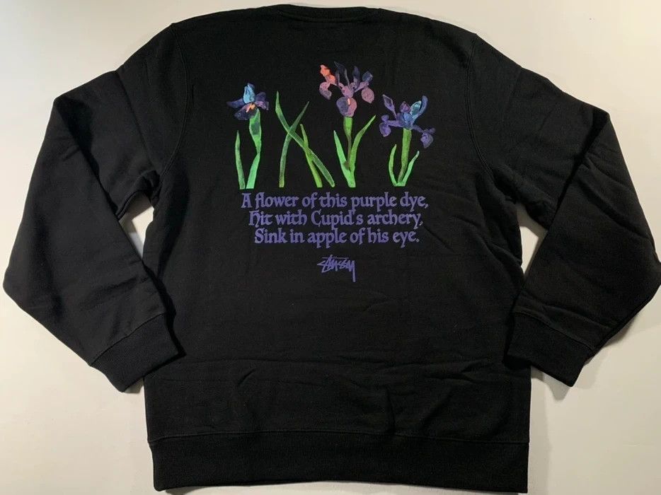 Streetwear × Stussy Stussy Water Flowers Crew (LARGE) | Grailed