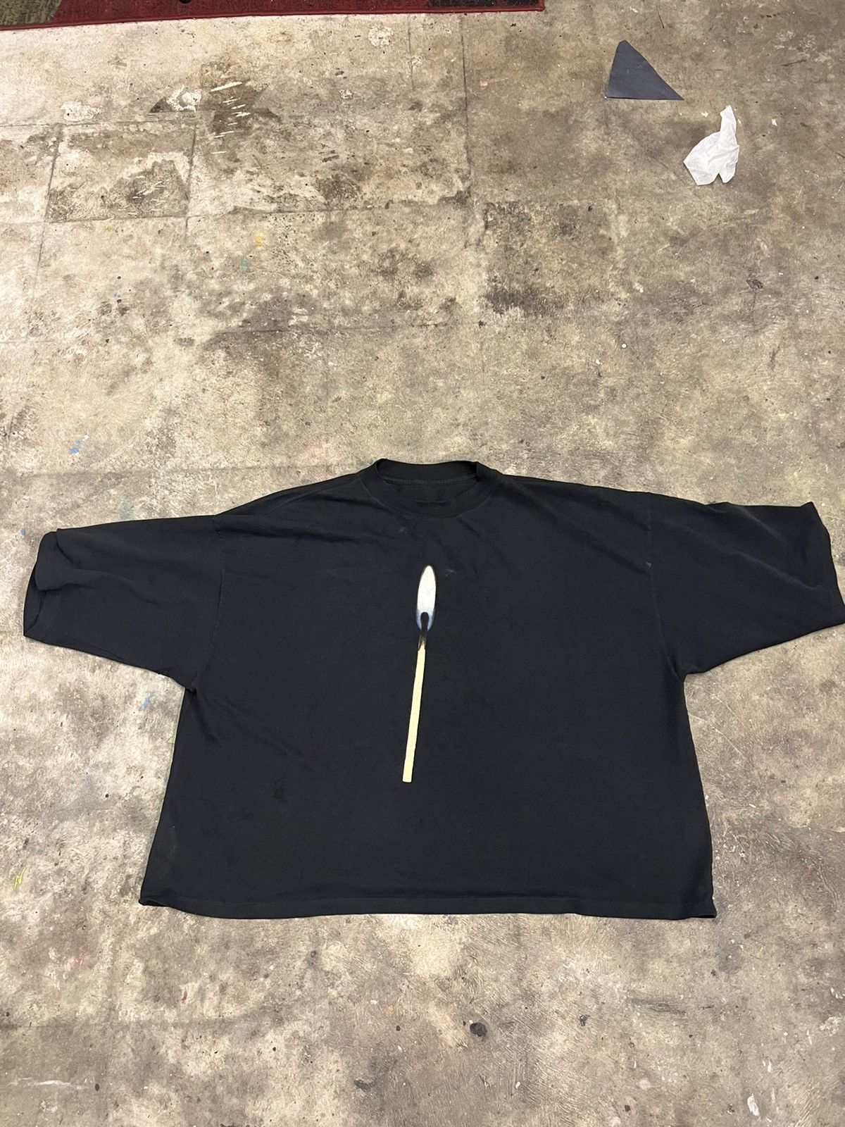 yzy gap donda2 lit match tシャツ gap M Kanye West DONDA 2 YZY x GAP x Balenciaga Black Match Shirt