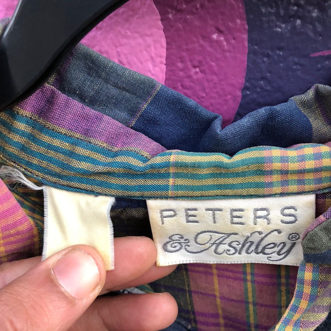 Vintage 80s/70s Plaid Button Up Shirt Grunge Vintage shirt boho Size XL / US 12-14 / IT 48-50 - 3 Thumbnail