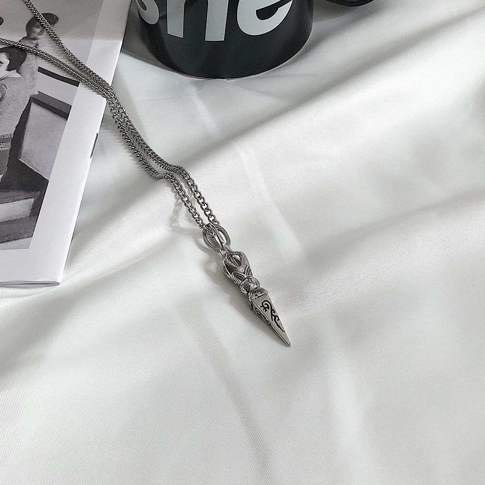 Jewelry × Vintage Punk Titanium Steel Pendant Vintage Men's Necklace Size ONE SIZE - 2 Thumbnail