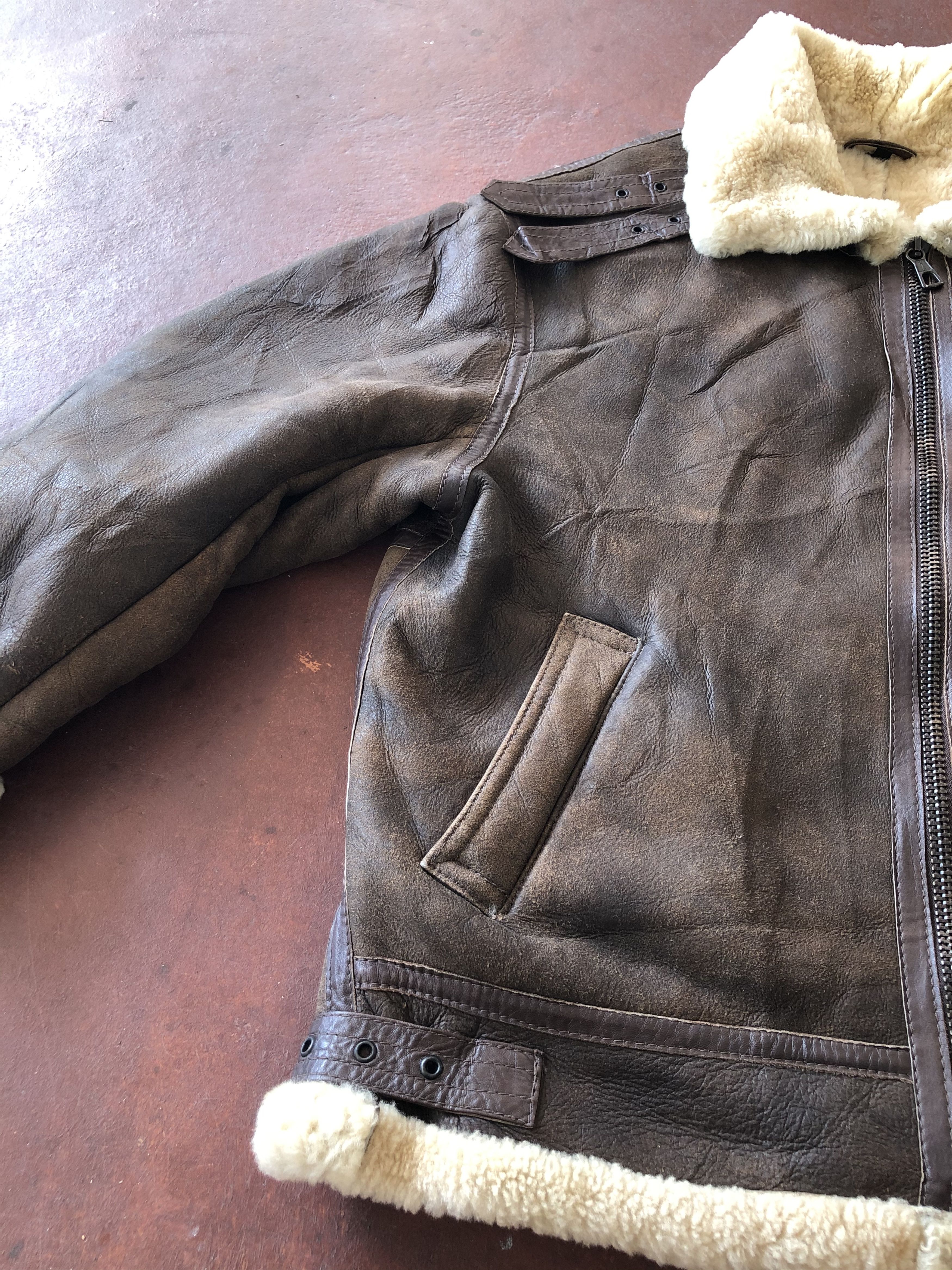 Japanese Brand × Vintage VINTAGE B3 SHEARLING SHEEPSKIN COAT MADE IN URUGUAY Size US L / EU 52-54 / 3 - 4 Thumbnail