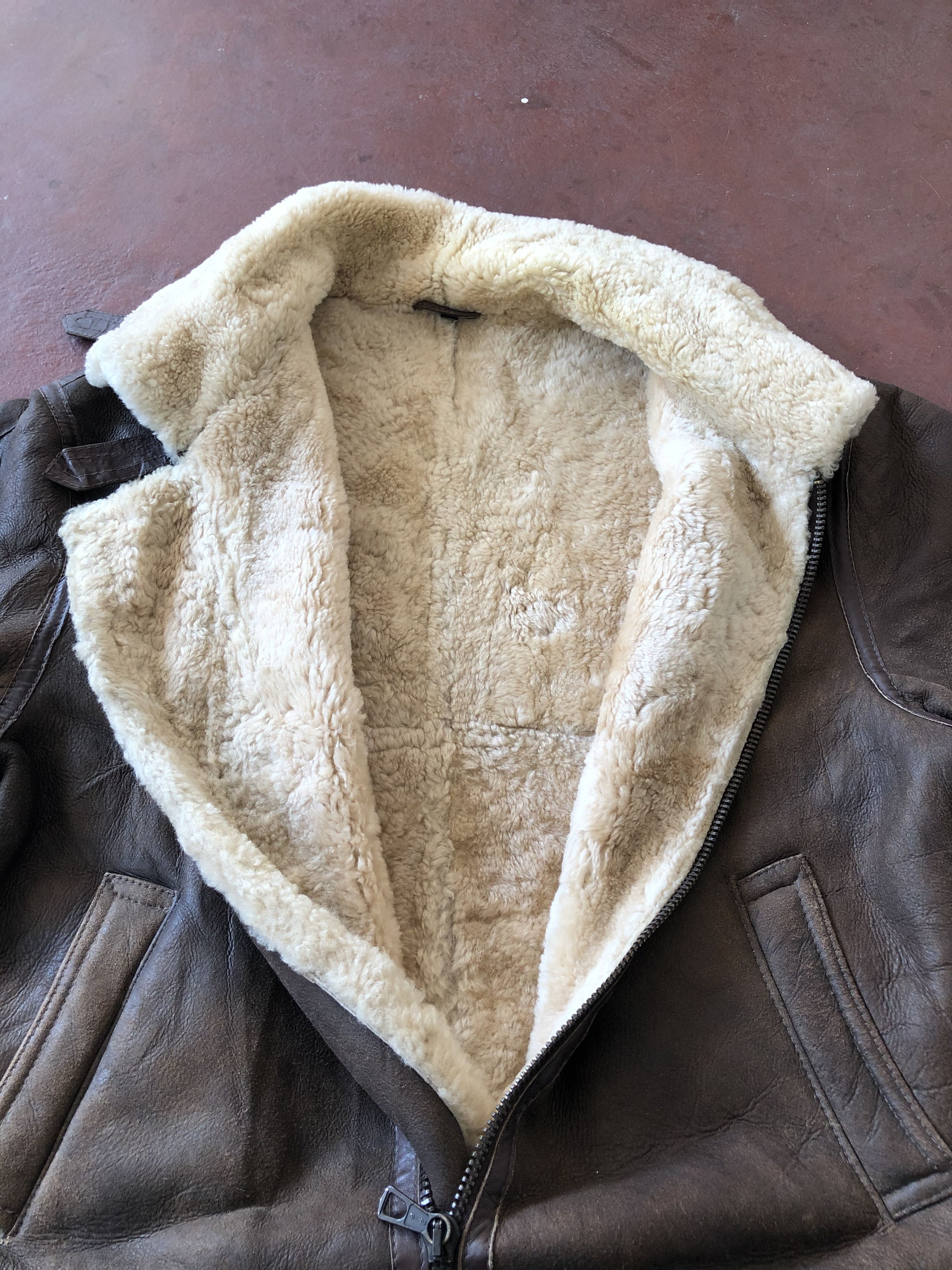 Japanese Brand × Vintage VINTAGE B3 SHEARLING SHEEPSKIN COAT MADE IN URUGUAY Size US L / EU 52-54 / 3 - 9 Thumbnail