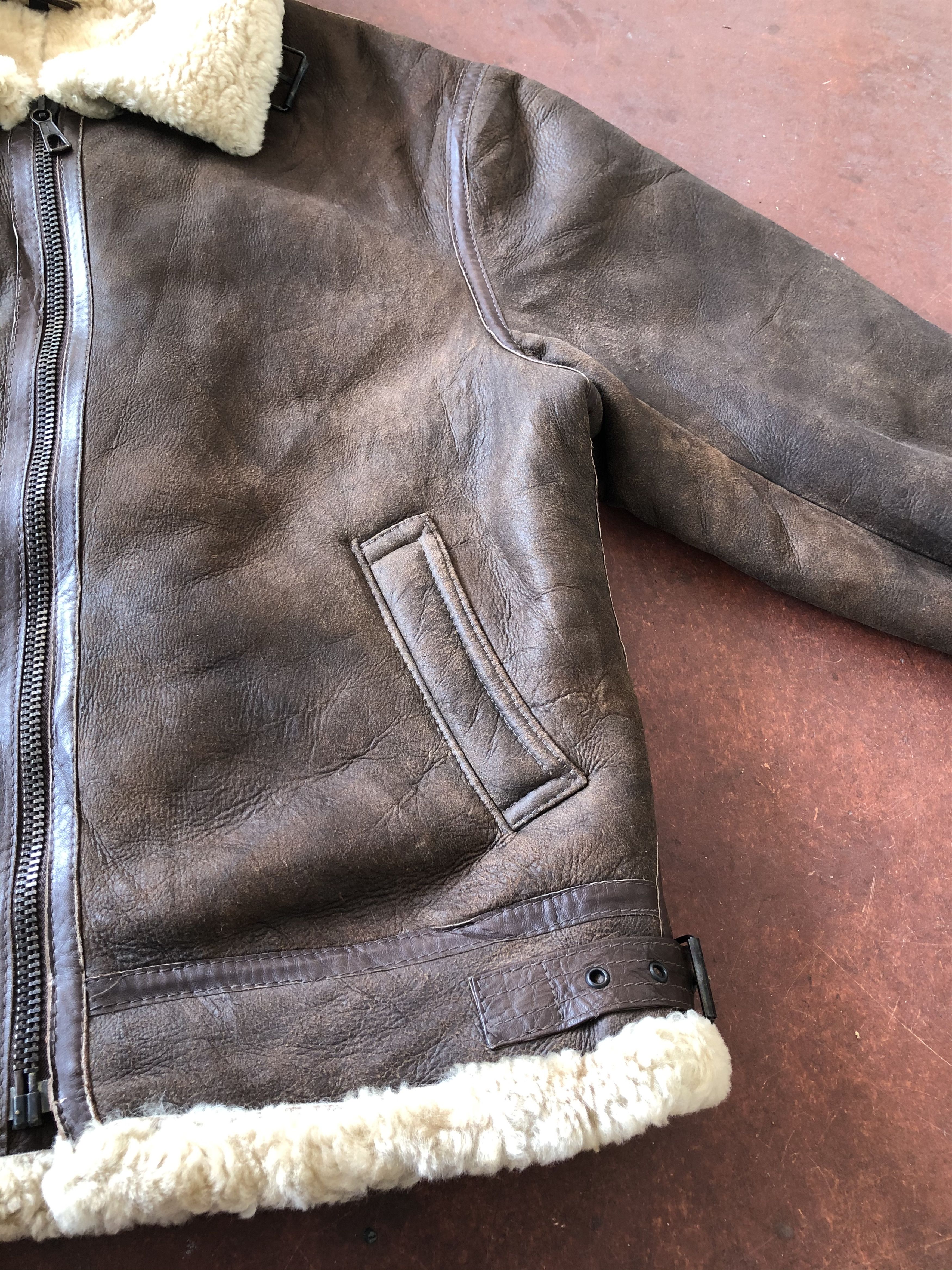 Japanese Brand × Vintage VINTAGE B3 SHEARLING SHEEPSKIN COAT MADE IN URUGUAY Size US L / EU 52-54 / 3 - 3 Thumbnail
