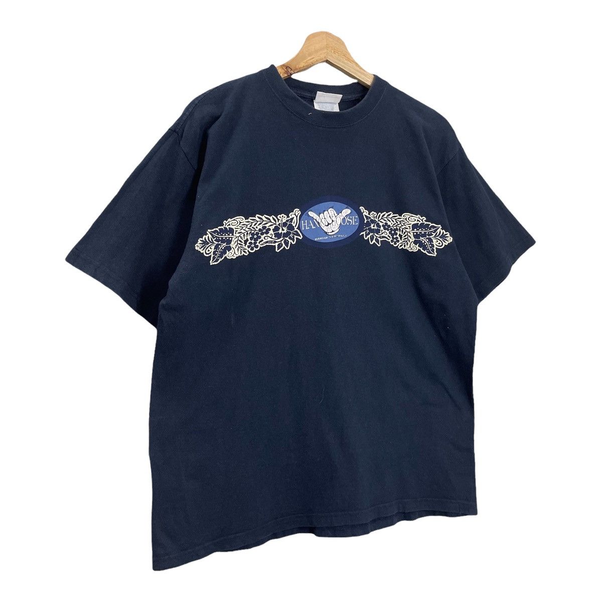 Vintage Vintage 90s Hang Loose Big Logo Crewneck Tshirt Size M Size US M / EU 48-50 / 2 - 2 Thumbnail