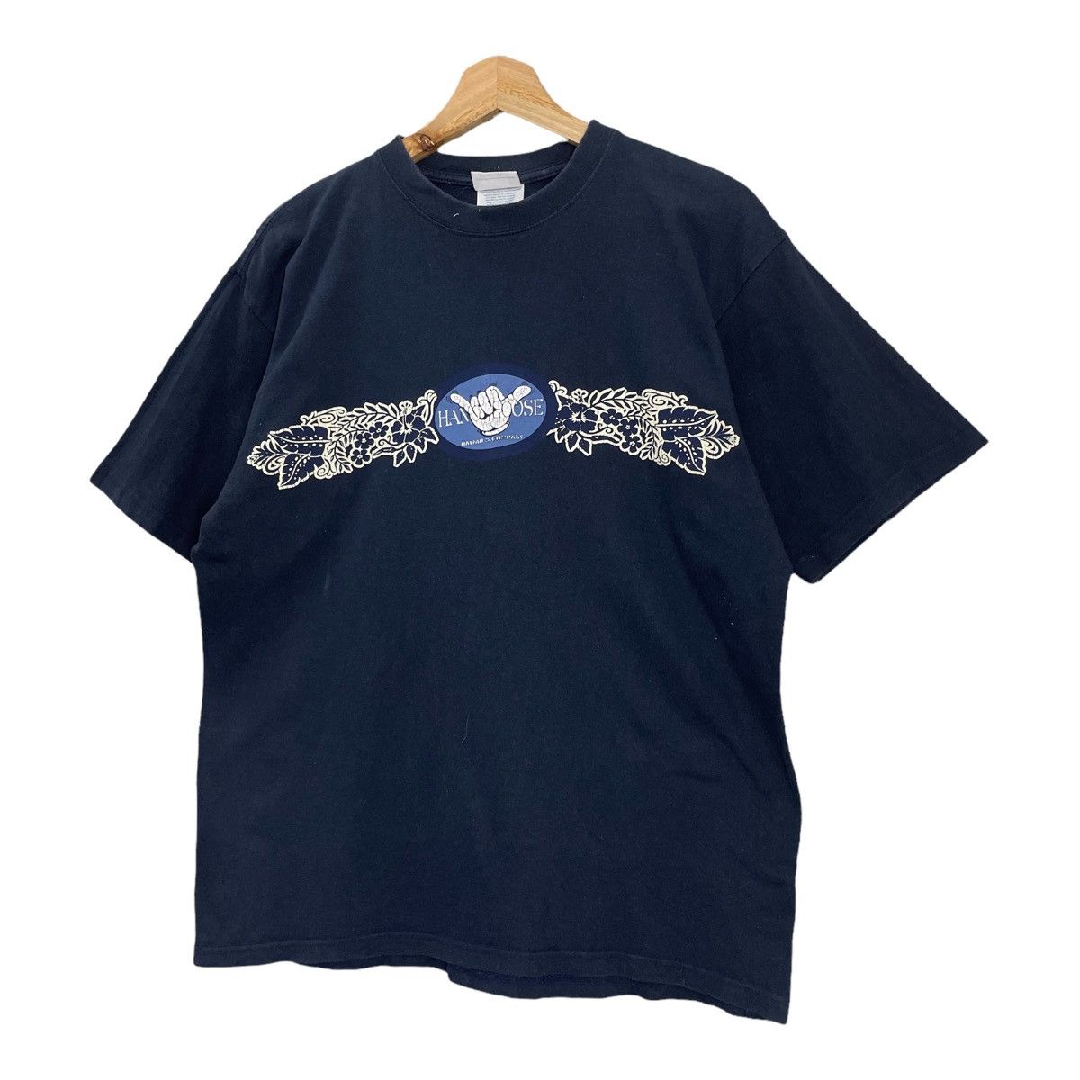 Vintage Vintage 90s Hang Loose Big Logo Crewneck Tshirt Size M Size US M / EU 48-50 / 2 - 3 Thumbnail