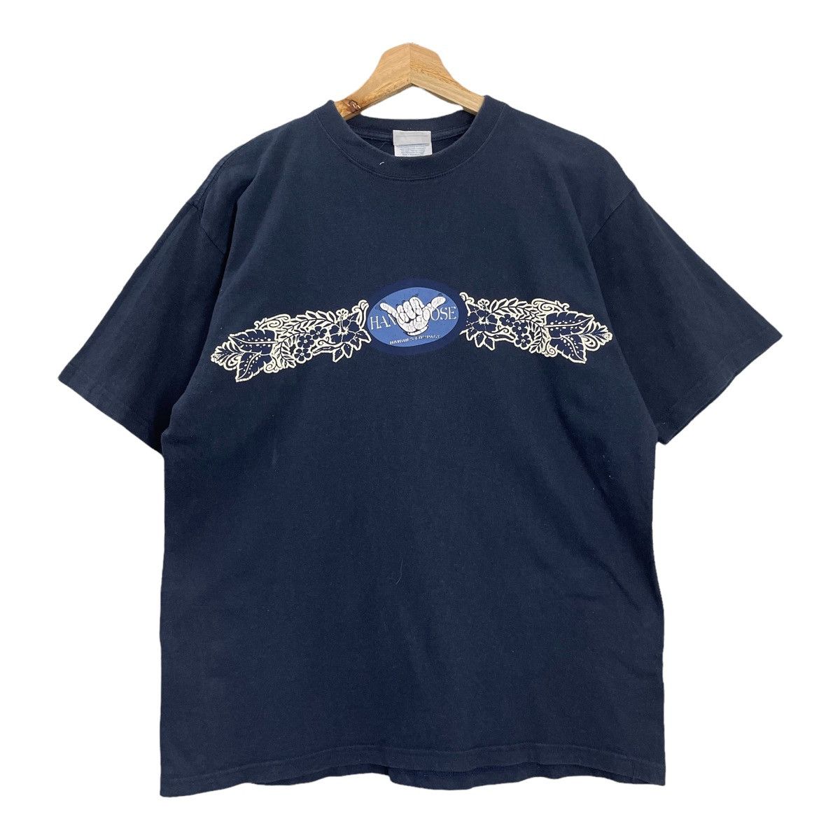 Vintage Vintage 90s Hang Loose Big Logo Crewneck Tshirt Size M Size US M / EU 48-50 / 2 - 1 Thumbnail