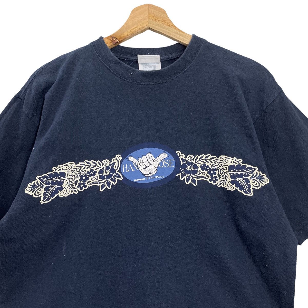 Vintage Vintage 90s Hang Loose Big Logo Crewneck Tshirt Size M Size US M / EU 48-50 / 2 - 4 Thumbnail