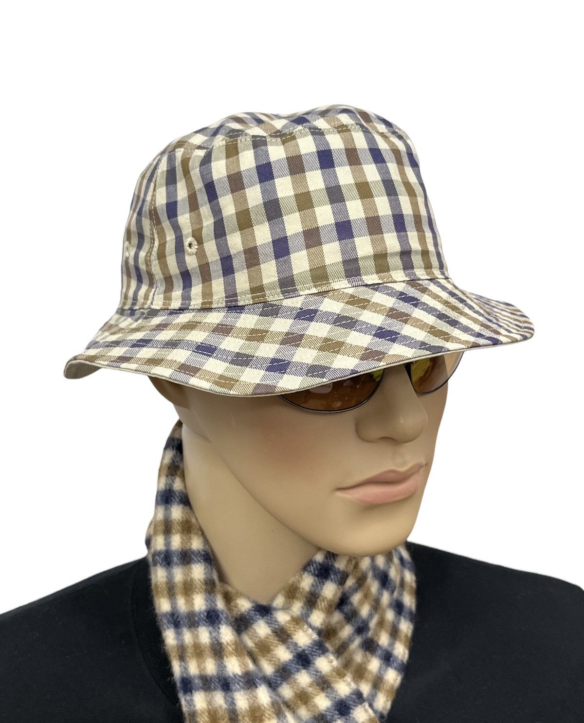 Aquascutum Vintage AQUASCUTUM Iconic Club Check Reversible Bucket Hat Size ONE SIZE - 2 Thumbnail