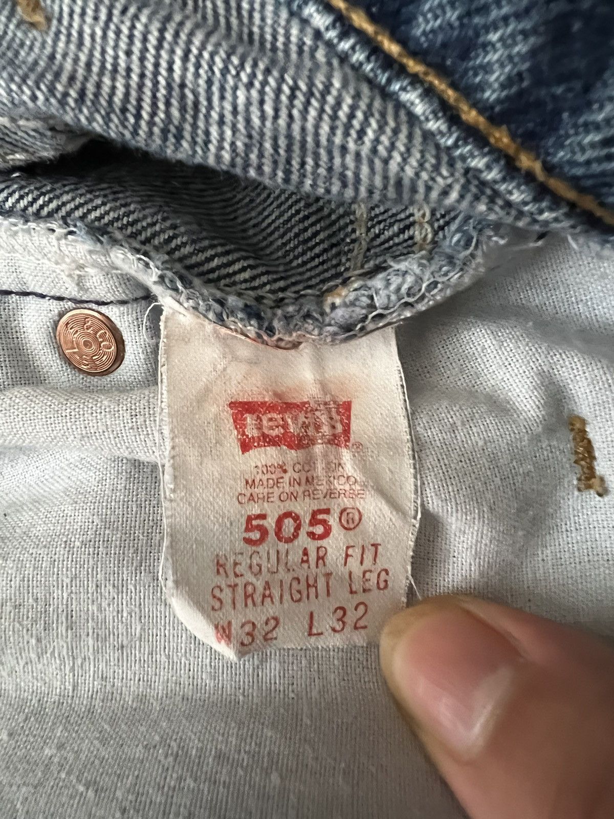 Levi's × Vintage Levis 505 Orange Tab Size US 32 / EU 48 - 4 Thumbnail