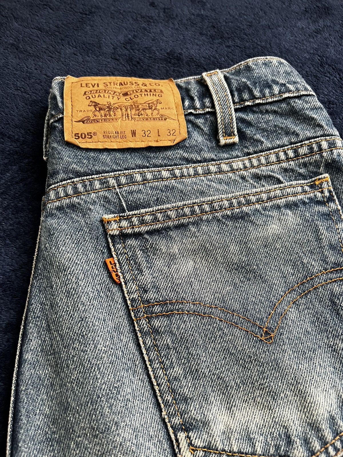 Levi's × Vintage Levis 505 Orange Tab Size US 32 / EU 48 - 2 Thumbnail