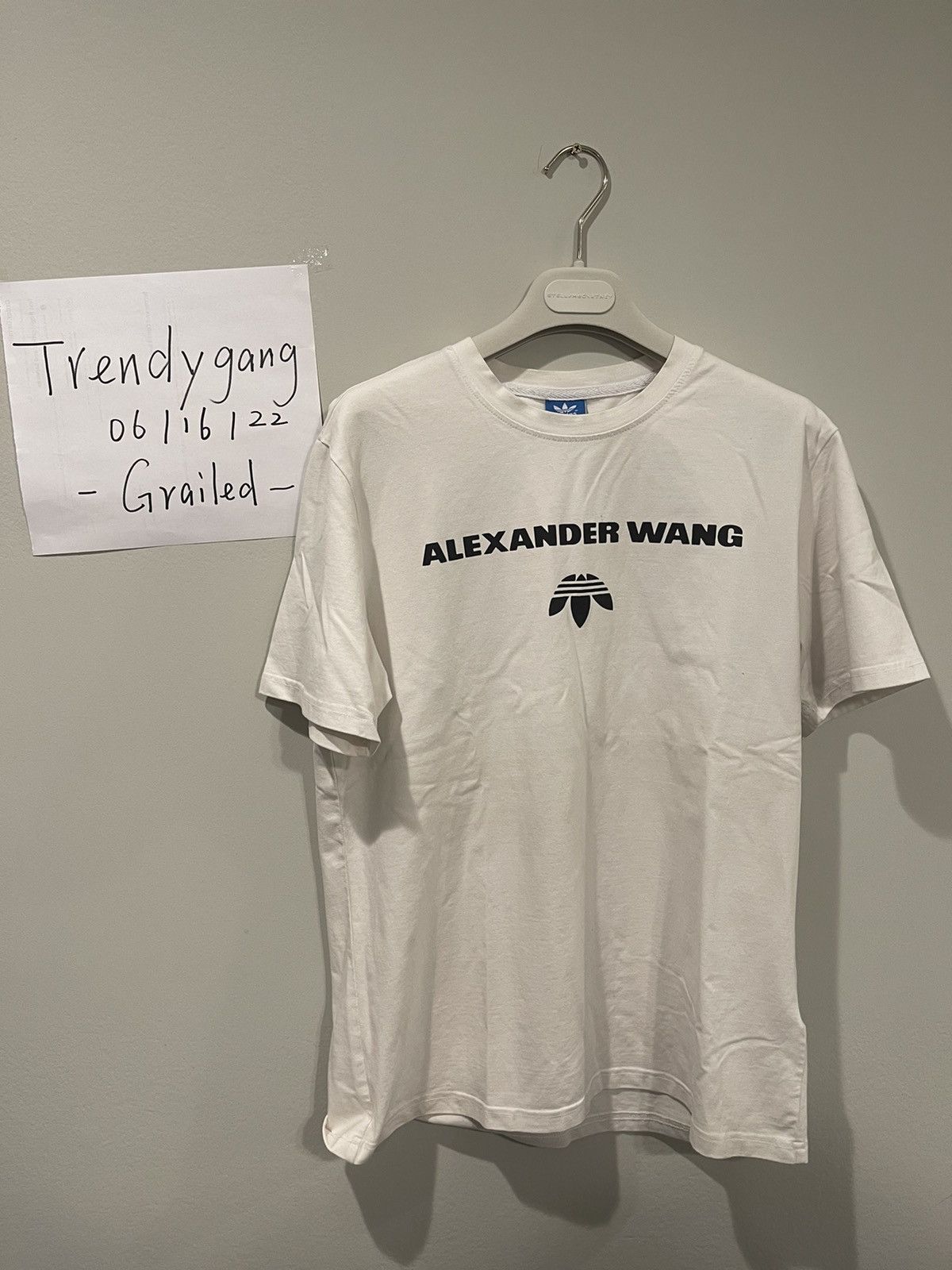 Sample) Alexander Wang x Adidas white logo t shirt