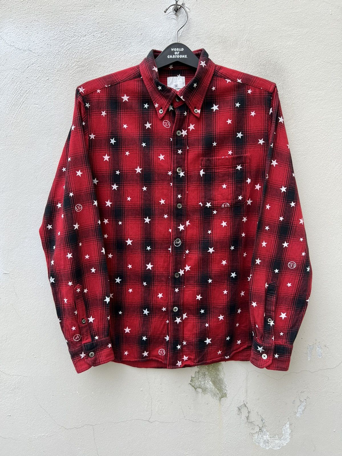 Fragment Design UE Atomic Stars Plaid Flannel Button Shirt Size US M / EU 48-50 / 2 - 3 Thumbnail
