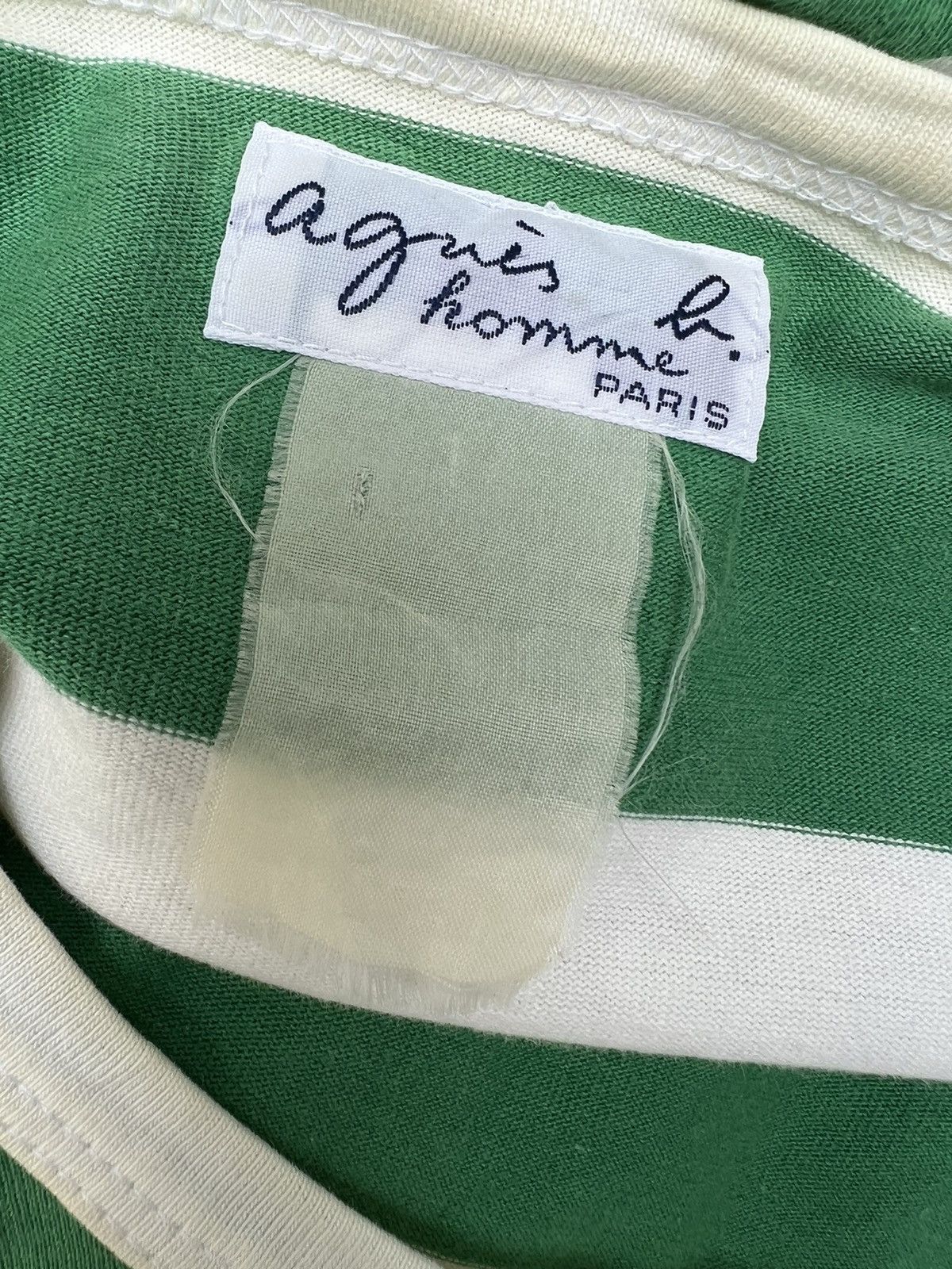 Vintage 90s Agnes B. Homme Border Striped t shirt