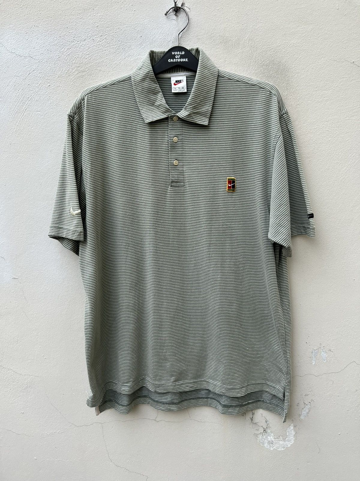 Nike Vintage 90s Nike Tennis Court Striped Polo Shirt Size US XL / EU 56 / 4 - 7 Thumbnail