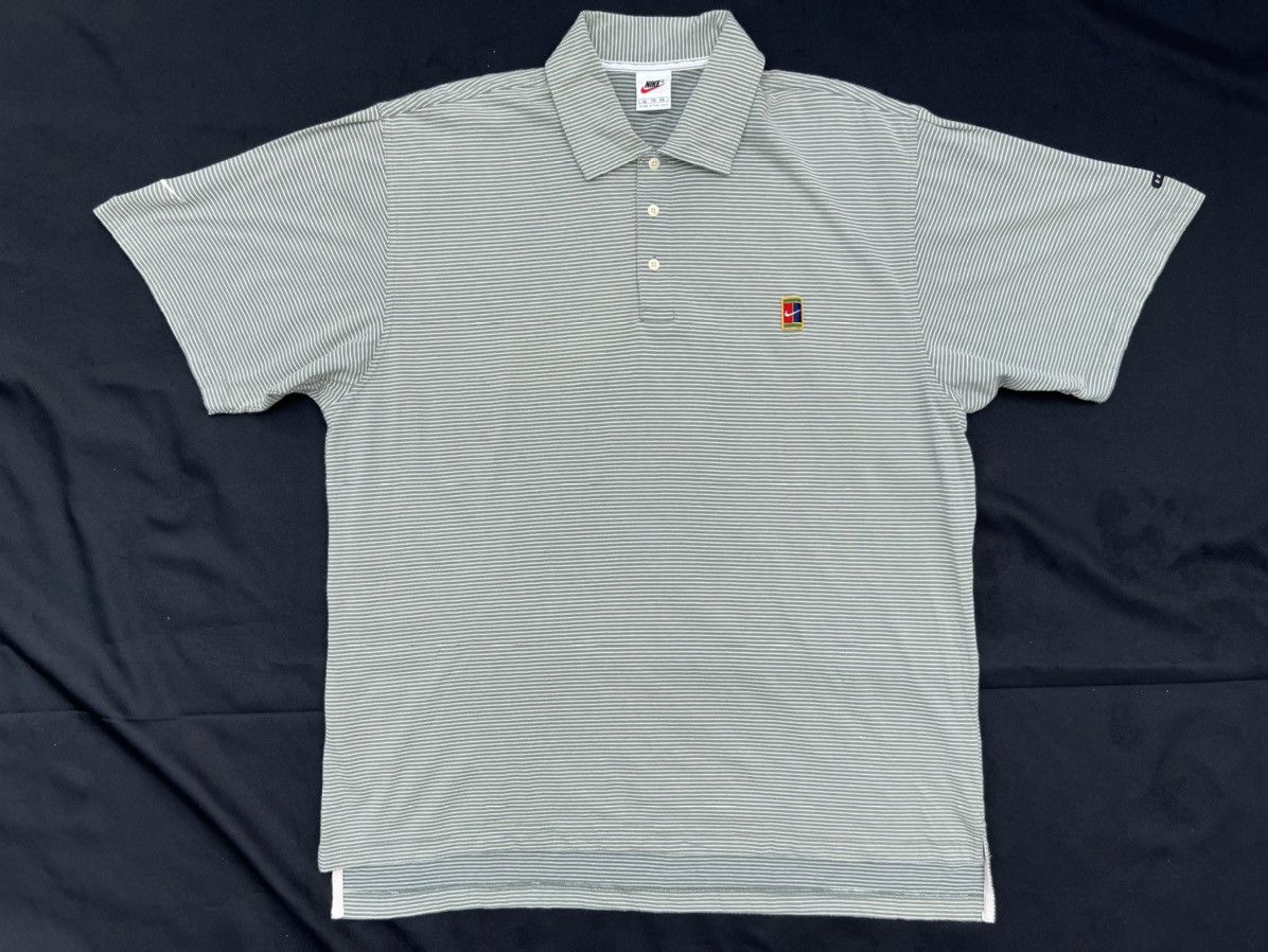 Nike Vintage 90s Nike Tennis Court Striped Polo Shirt Size US XL / EU 56 / 4 - 5 Thumbnail