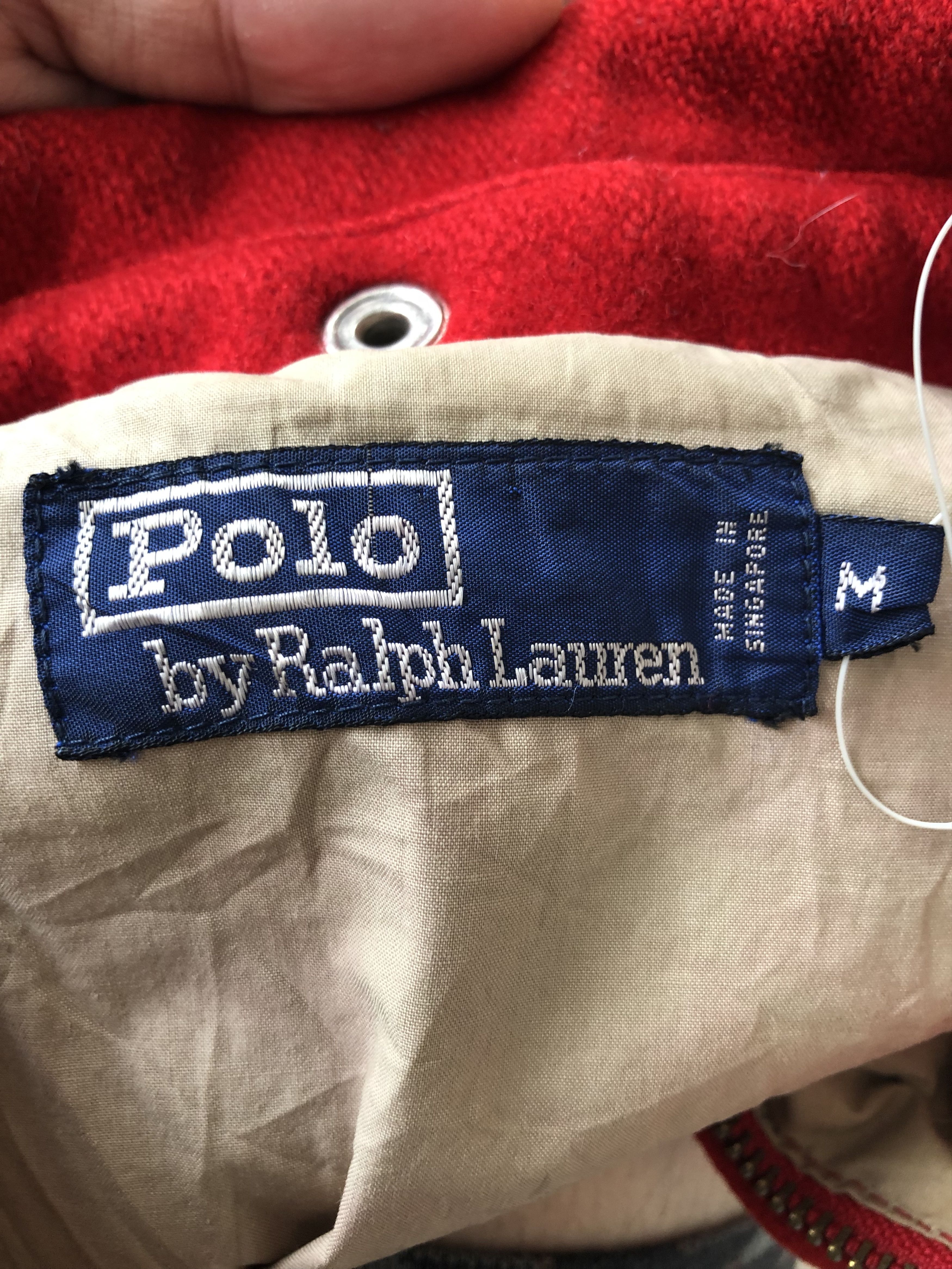 Polo Ralph Lauren RARE🔥VINTAGE 90’S POLO RL RED WOOL SHORT BOMBER JACKET Size US M / EU 48-50 / 2 - 15 Thumbnail