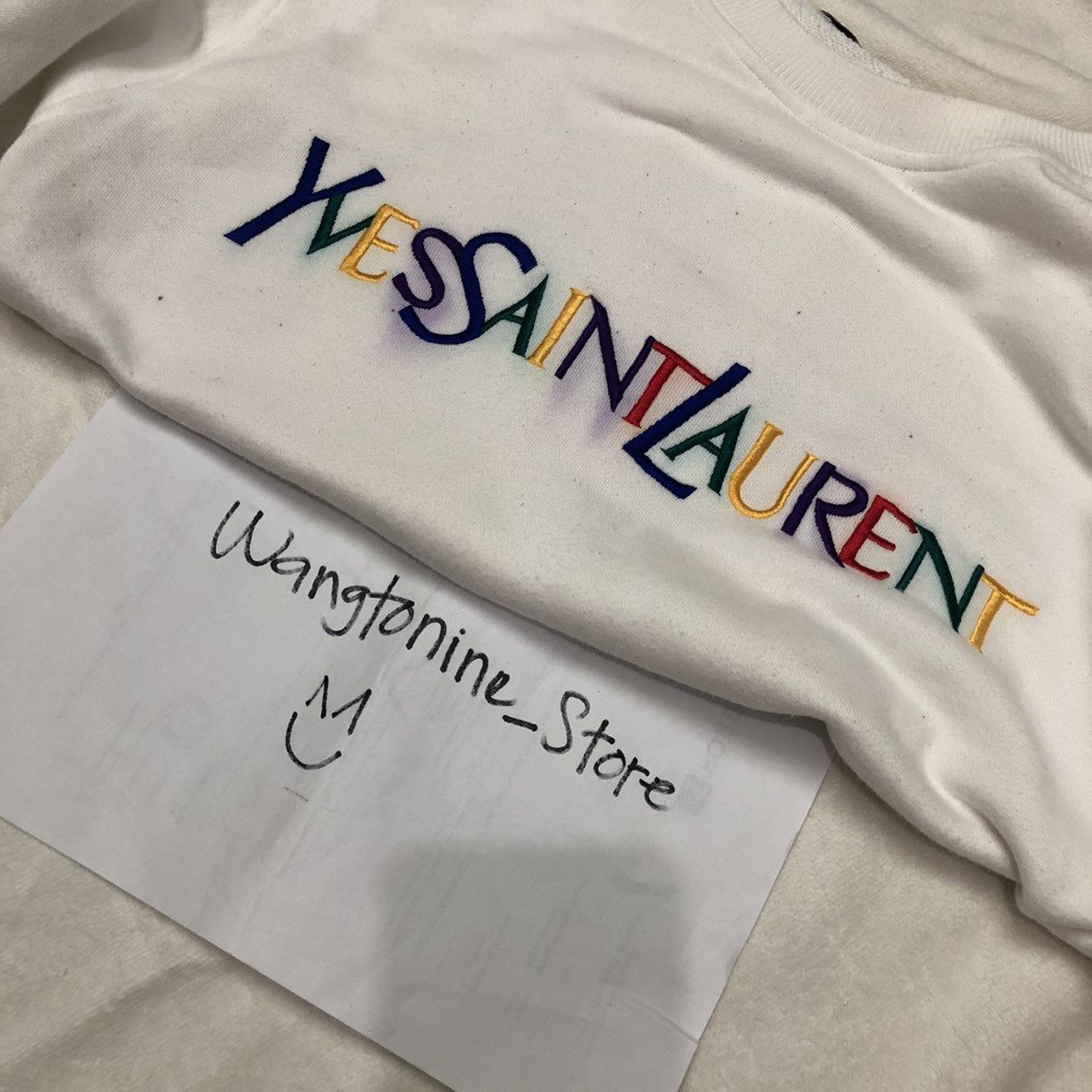 Vintage × Yves Saint Laurent 💥LAST CALL💥Vintage Ysl Rainbow spellout embroidery Size US L / EU 52-54 / 3 - 13 Thumbnail