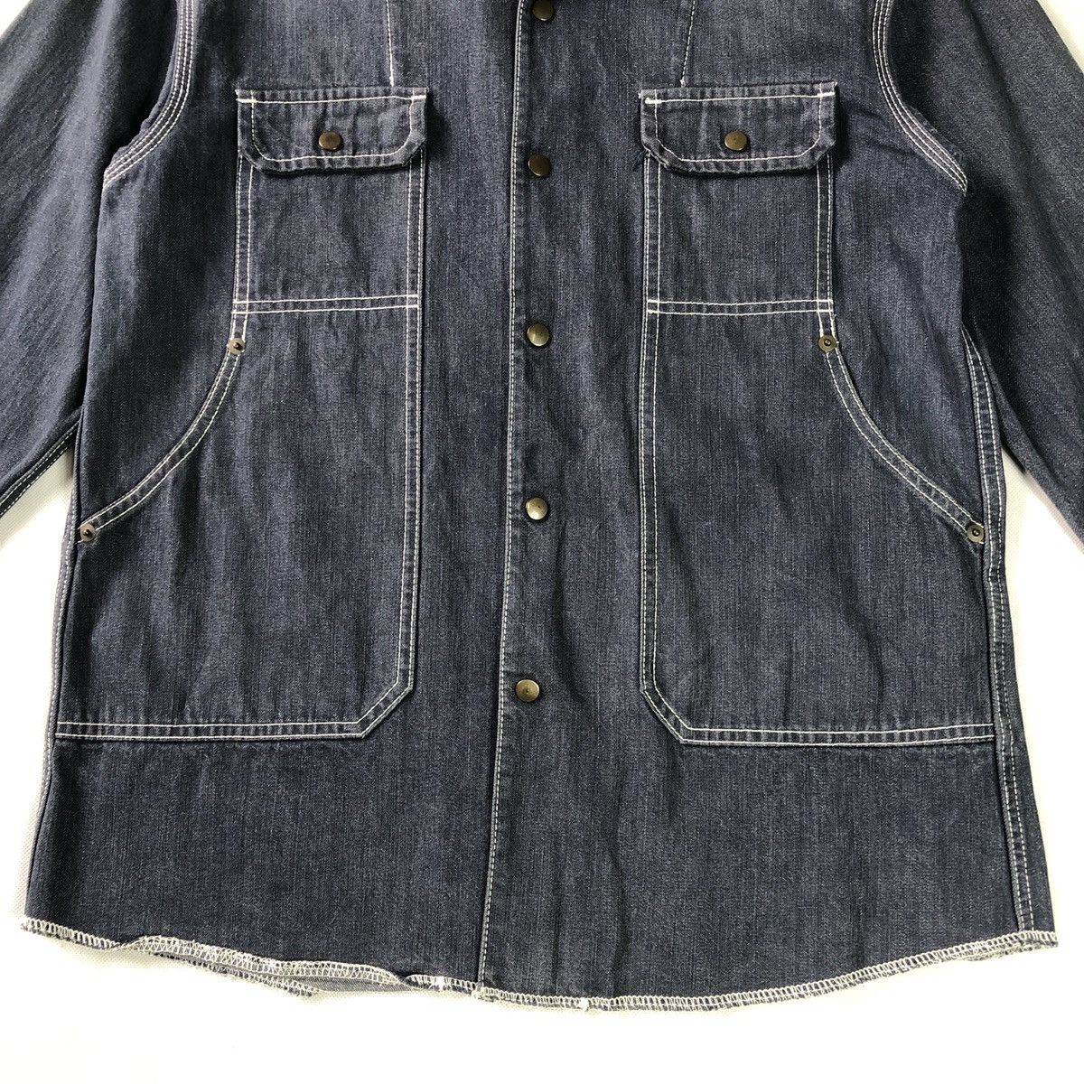 ABAHOUSE × Japanese Brand Abahouse Japan Workwear Slubby Indigo Denim Coat Jacket Size US M / EU 48-50 / 2 - 5 Thumbnail
