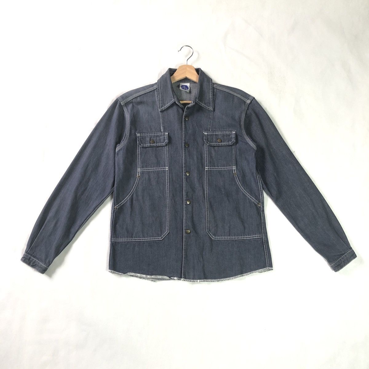 ABAHOUSE × Japanese Brand Abahouse Japan Workwear Slubby Indigo Denim Coat Jacket Size US M / EU 48-50 / 2 - 2 Thumbnail