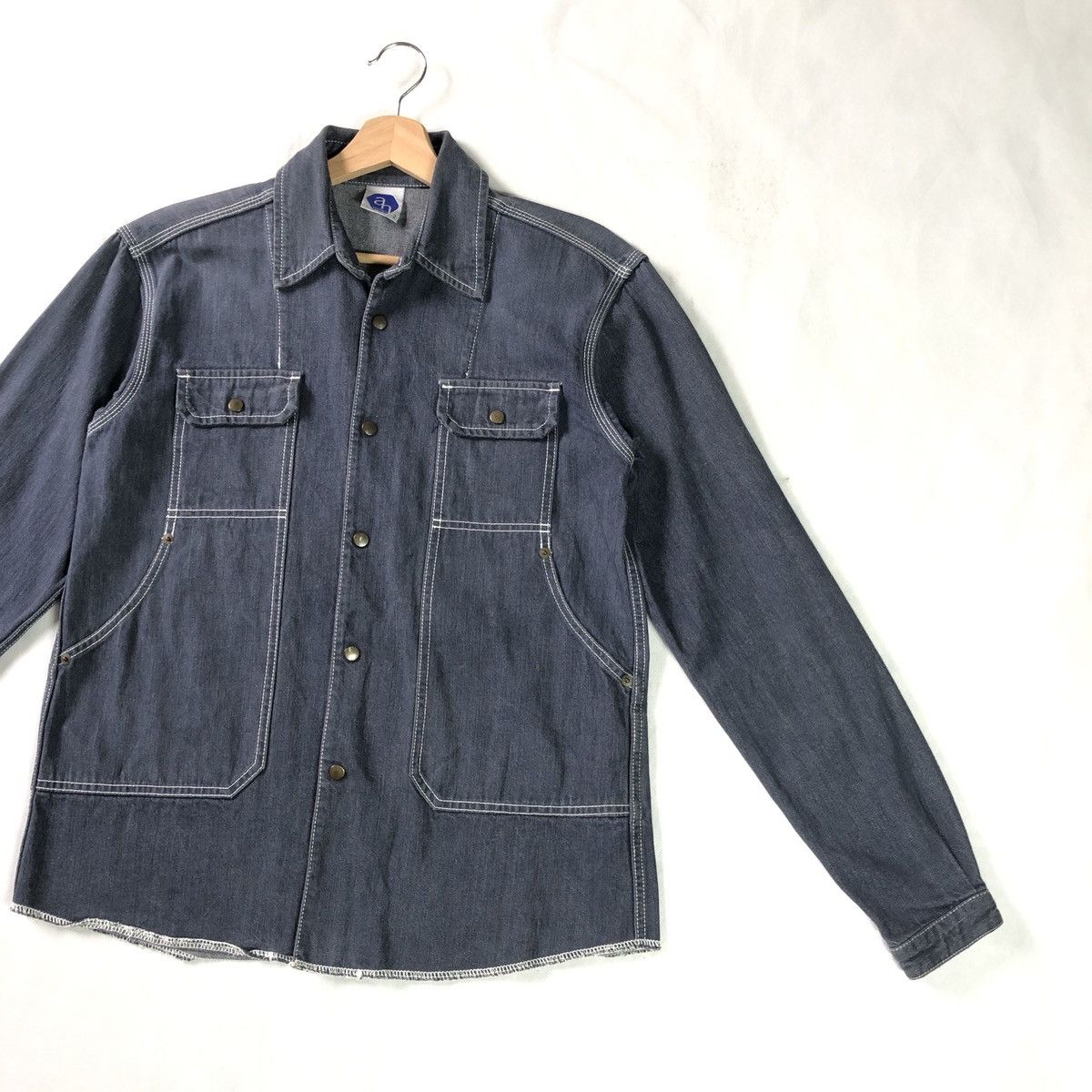 ABAHOUSE × Japanese Brand Abahouse Japan Workwear Slubby Indigo Denim Coat Jacket Size US M / EU 48-50 / 2 - 1 Thumbnail