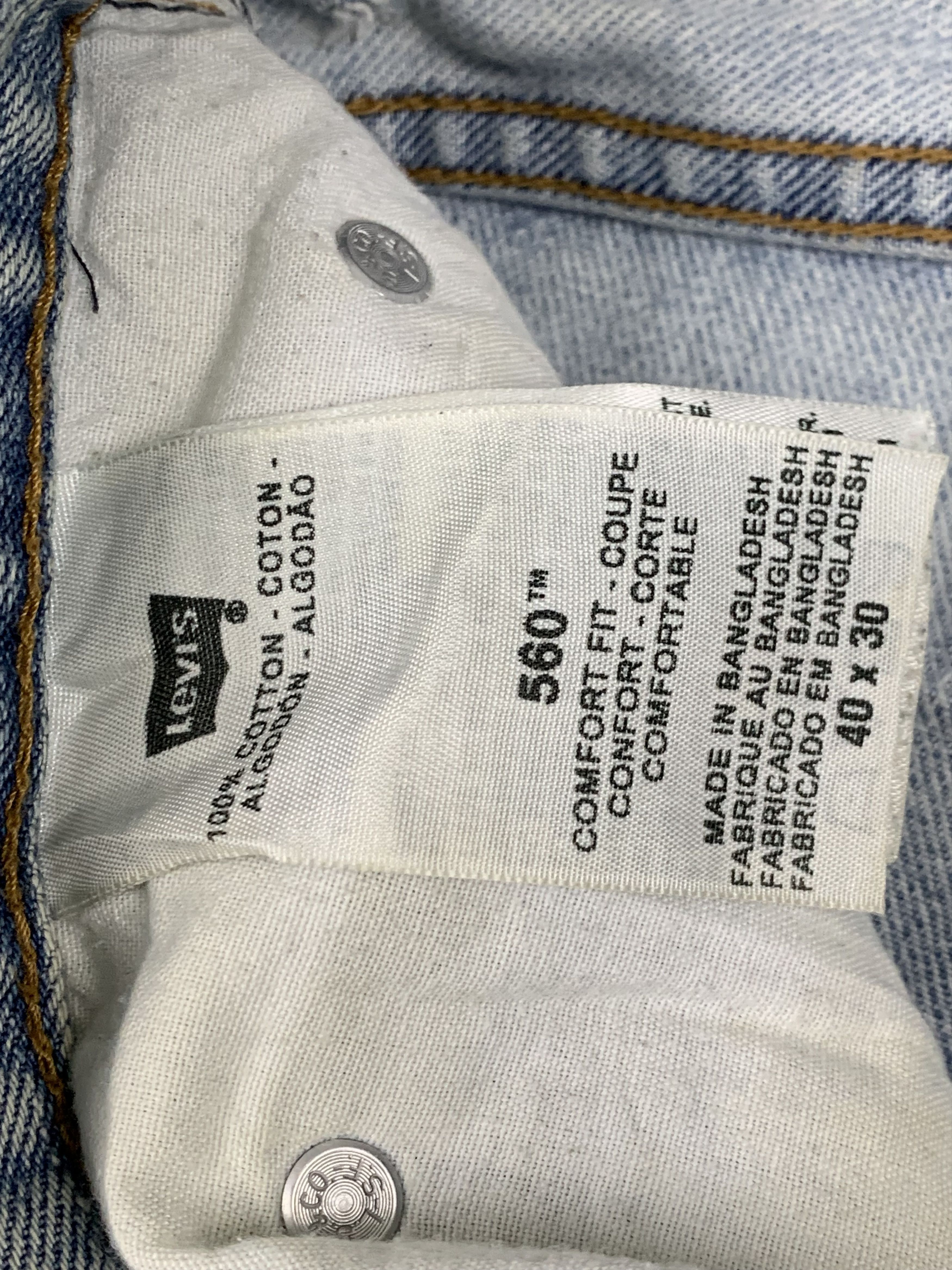 Levi's Vintage Levis 560 Dirty Blue Jeans DP1720 Size US 42 / EU 58 - 7 Thumbnail