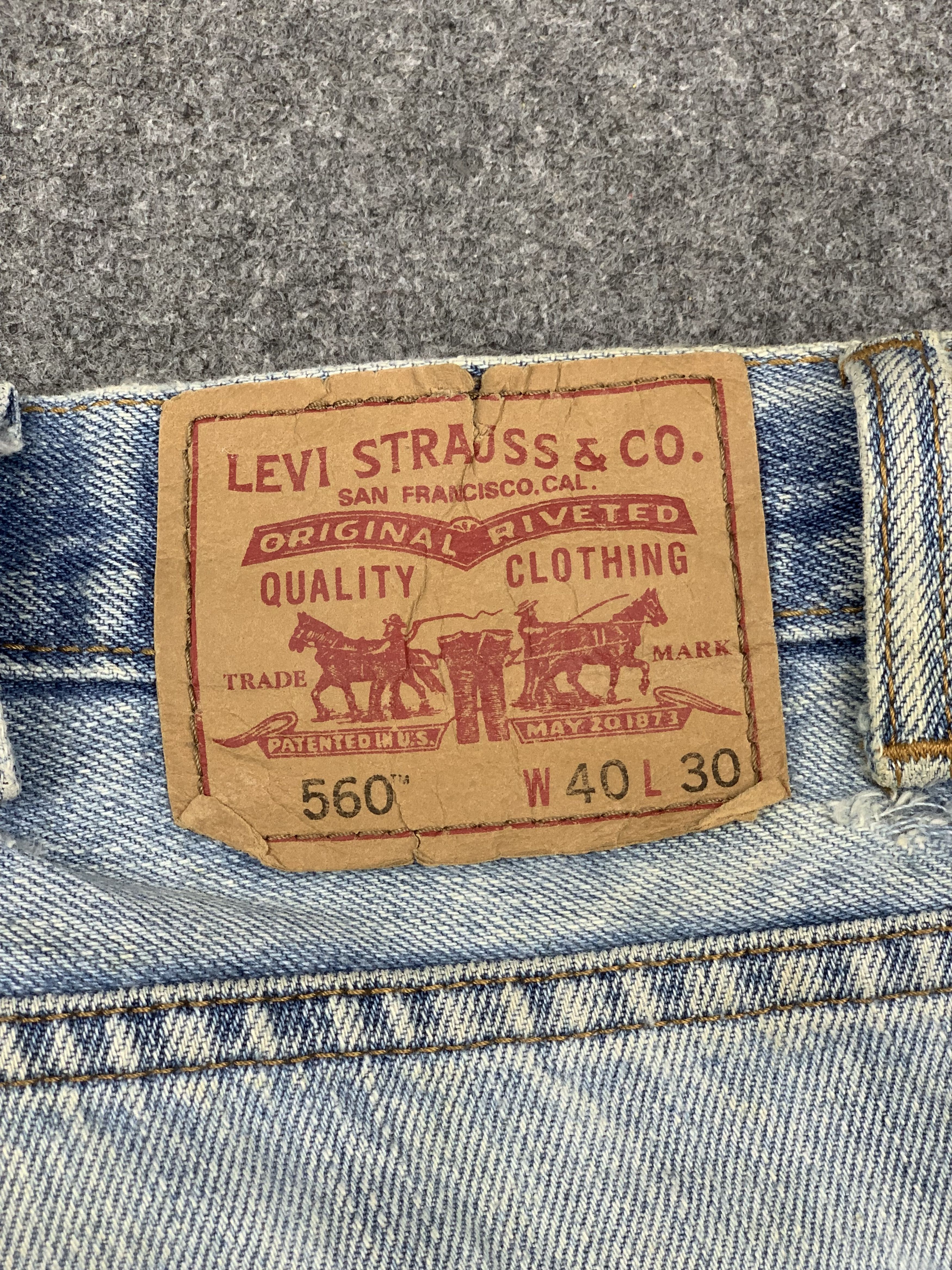 Levi's Vintage Levis 560 Dirty Blue Jeans DP1720 Size US 42 / EU 58 - 5 Thumbnail