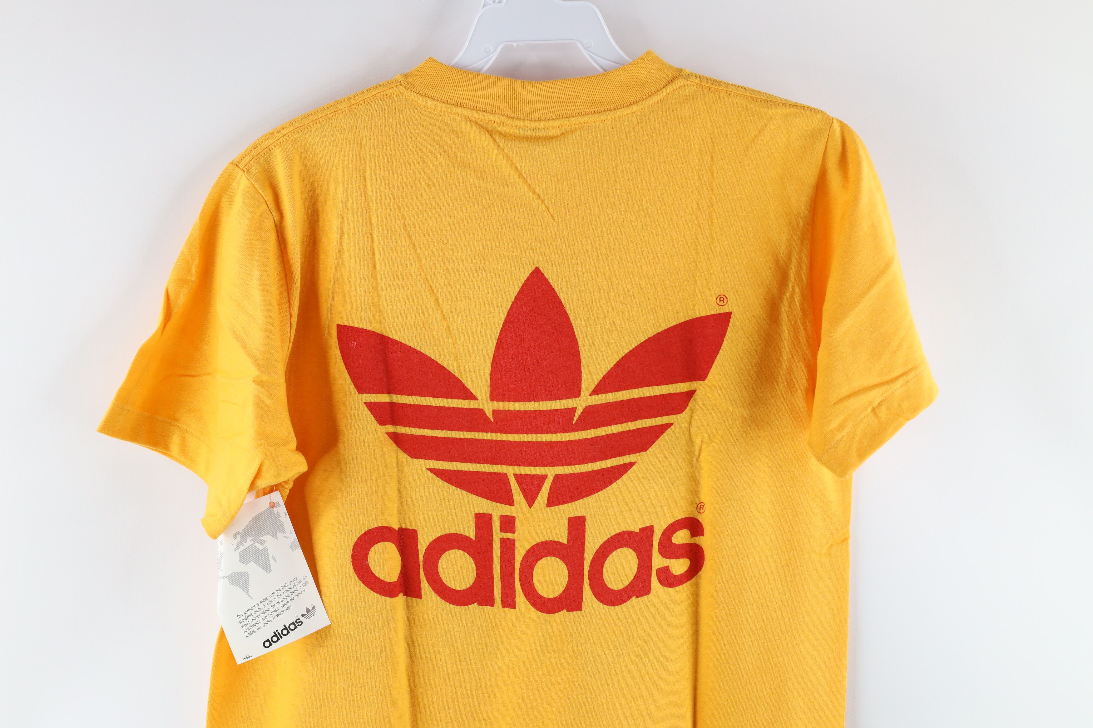 Adidas NOS Vintage 80s Adidas Trefoil 1988 Olympics T-Shirt Yellow Size US S / EU 44-46 / 1 - 8 Thumbnail