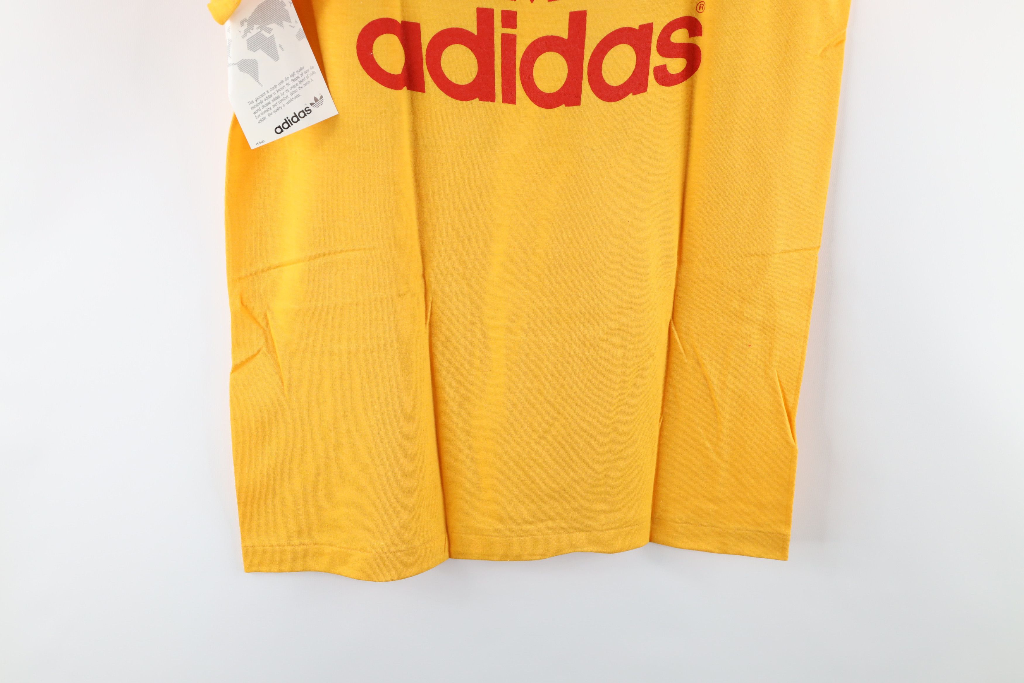 Adidas NOS Vintage 80s Adidas Trefoil 1988 Olympics T-Shirt Yellow Size US S / EU 44-46 / 1 - 9 Preview