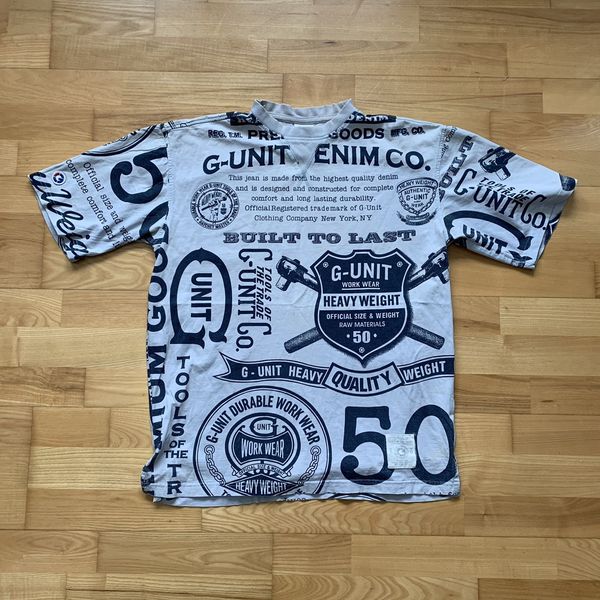 Vintage Y2K Vintage G-Unit 50 Cent White Short Sleeve T Shirt M 