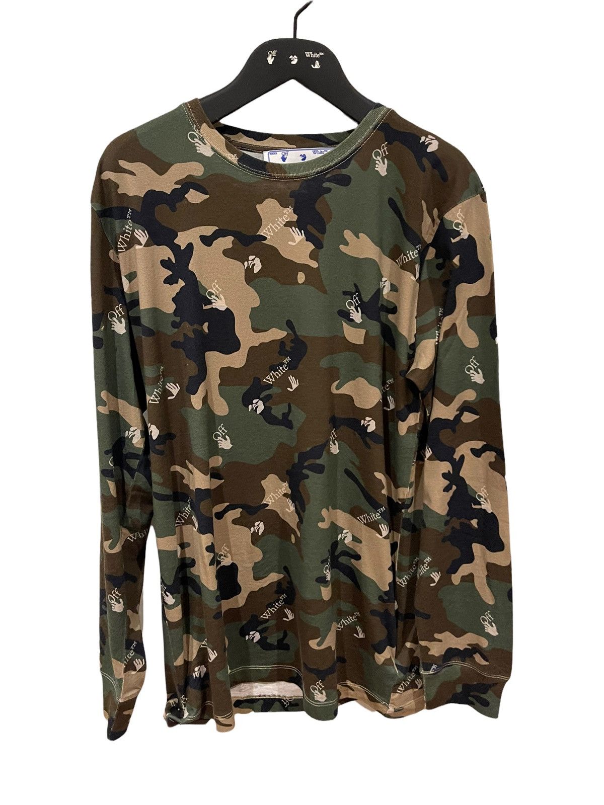 Off White Camouflage Long Sleeve T-shirt