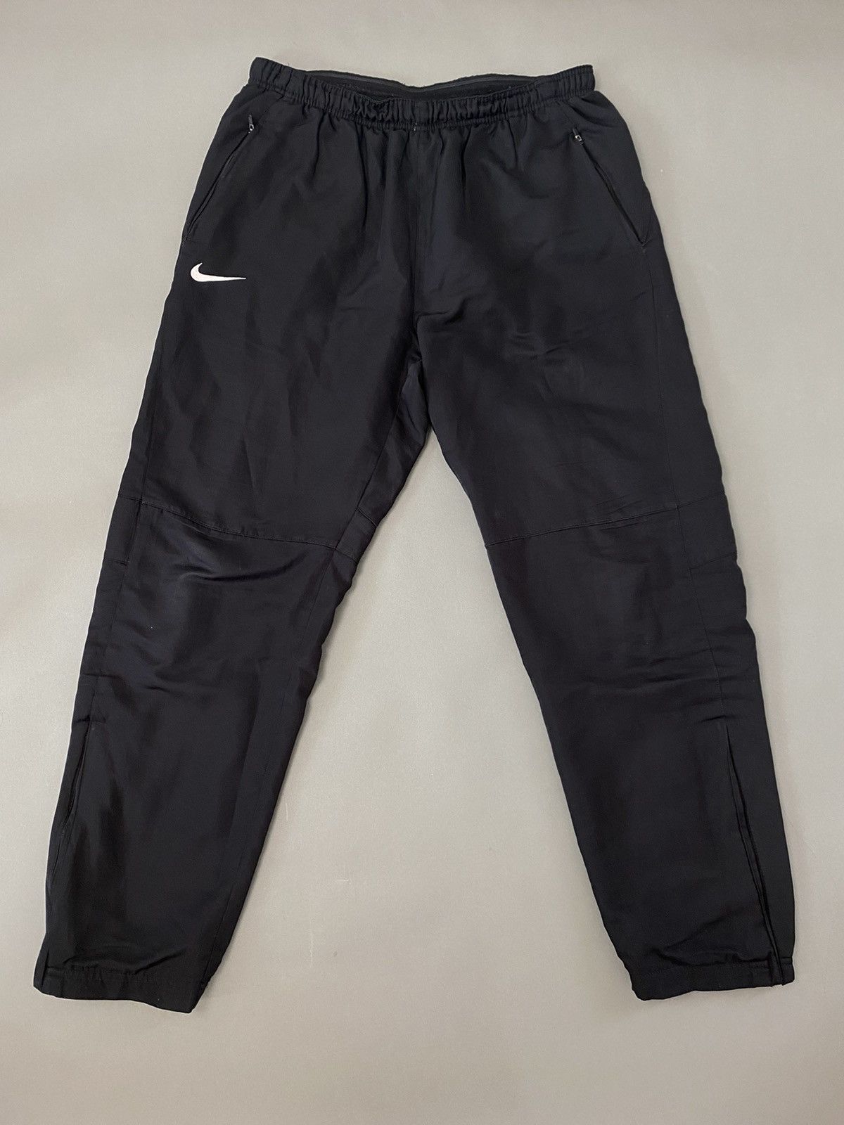 Nike × Vintage Nike vintage black track pants small swoosh Y2K Size US 32 / EU 48 - 1 Thumbnail
