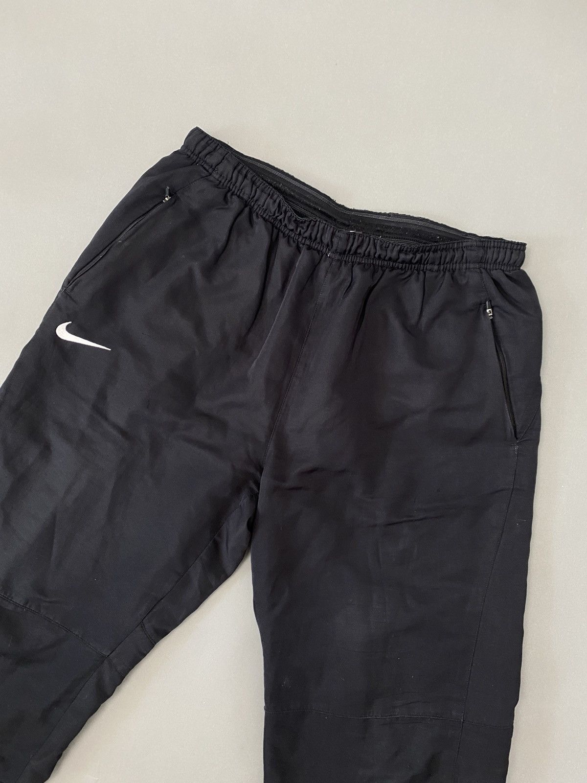 Nike × Vintage Nike vintage black track pants small swoosh Y2K Size US 32 / EU 48 - 2 Thumbnail