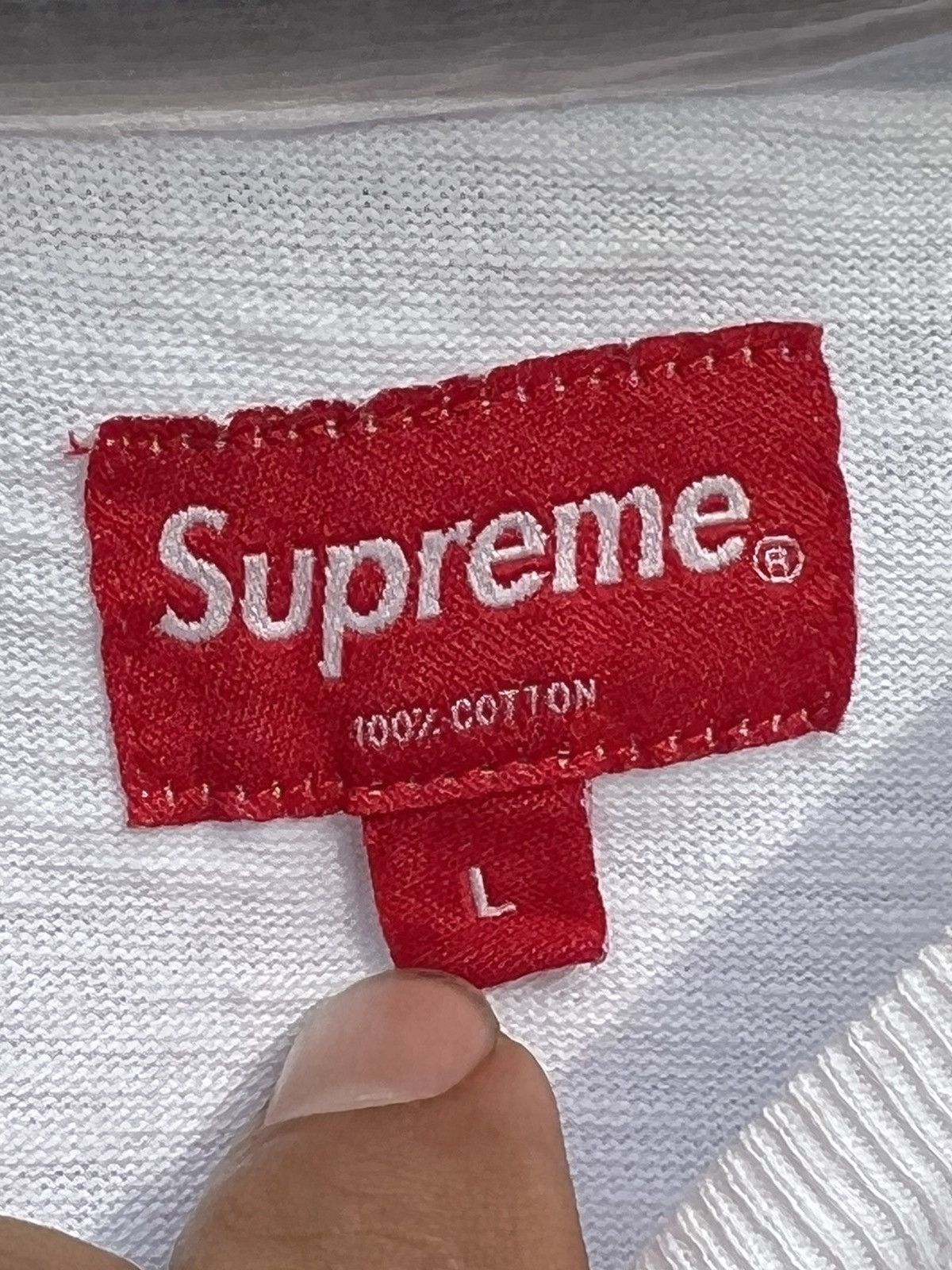 Supreme Supreme tee single pocket white plain Size US L / EU 52-54 / 3 - 3 Thumbnail