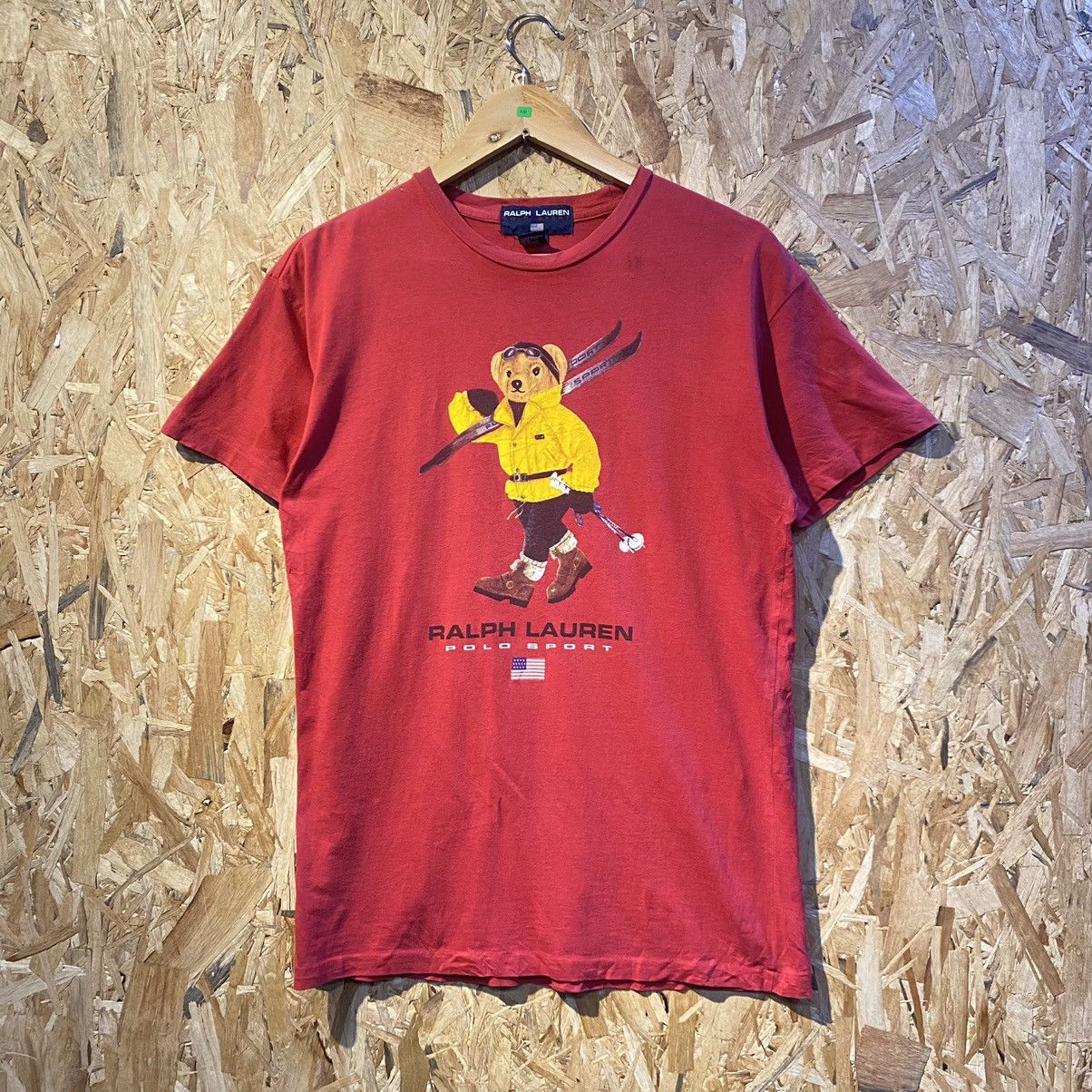 Polo Ralph Lauren × Vintage VINTAGE RARE‼️Polo Sport Ralph Lauren Bear Ski T-Shirt Size US S / EU 44-46 / 1 - 1 Thumbnail