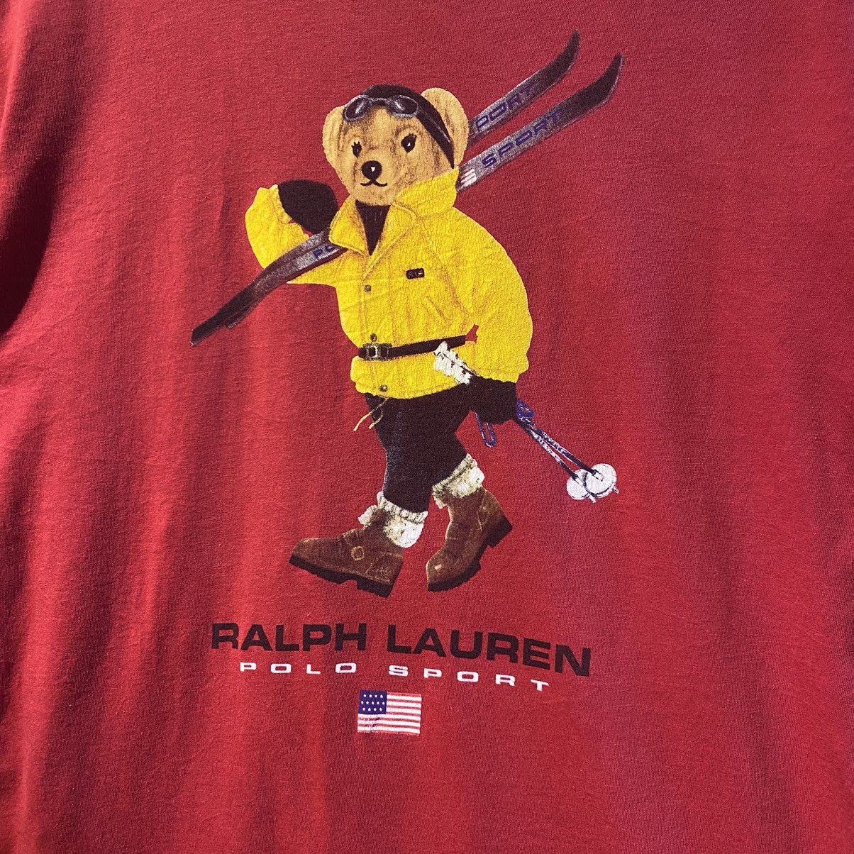 Polo Ralph Lauren × Vintage VINTAGE RARE‼️Polo Sport Ralph Lauren Bear Ski T-Shirt Size US S / EU 44-46 / 1 - 3 Thumbnail