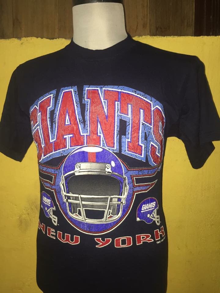 VINTAGE 90s New York Giants NFL Logo 7 T-Shirt sz Large Men Adult