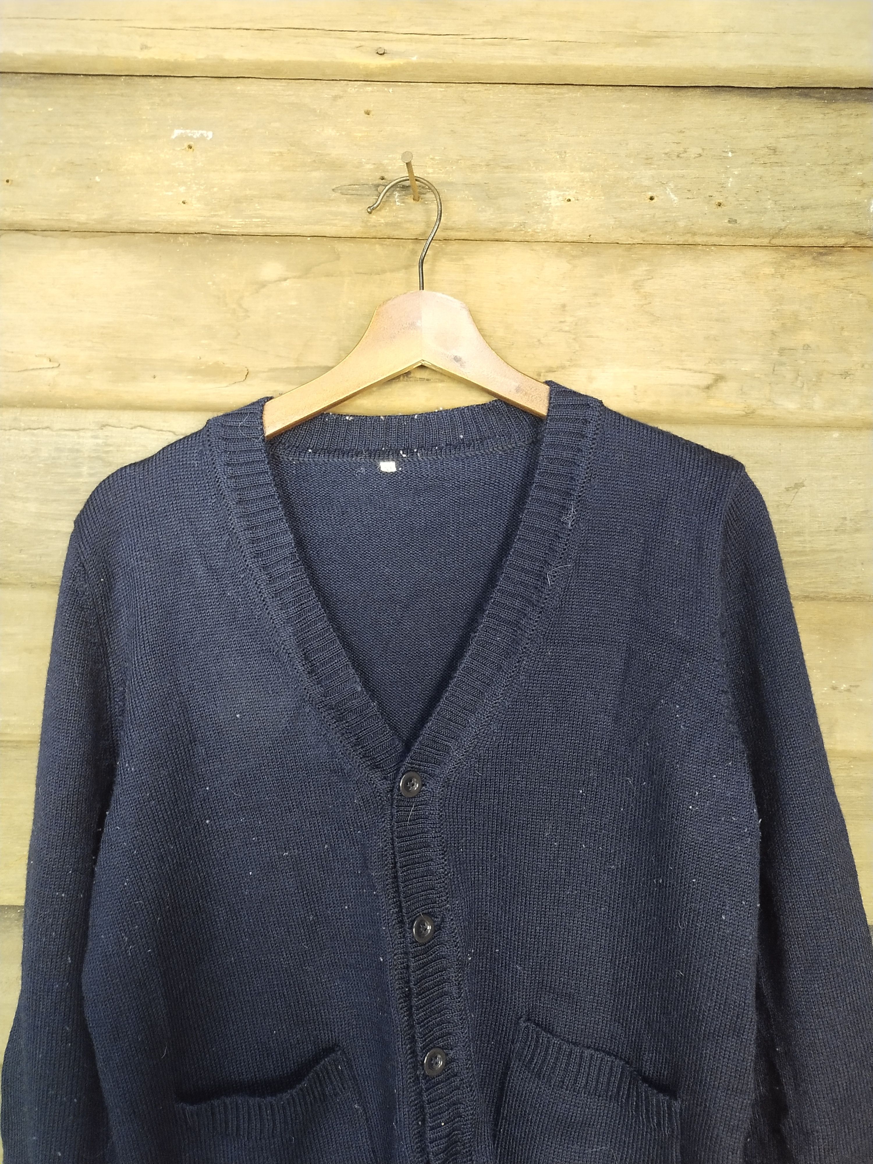 Homespun Knitwear × Japanese Brand Japan vintage Dark blue cardigan knitwear #S208 Size US S / EU 44-46 / 1 - 2 Thumbnail