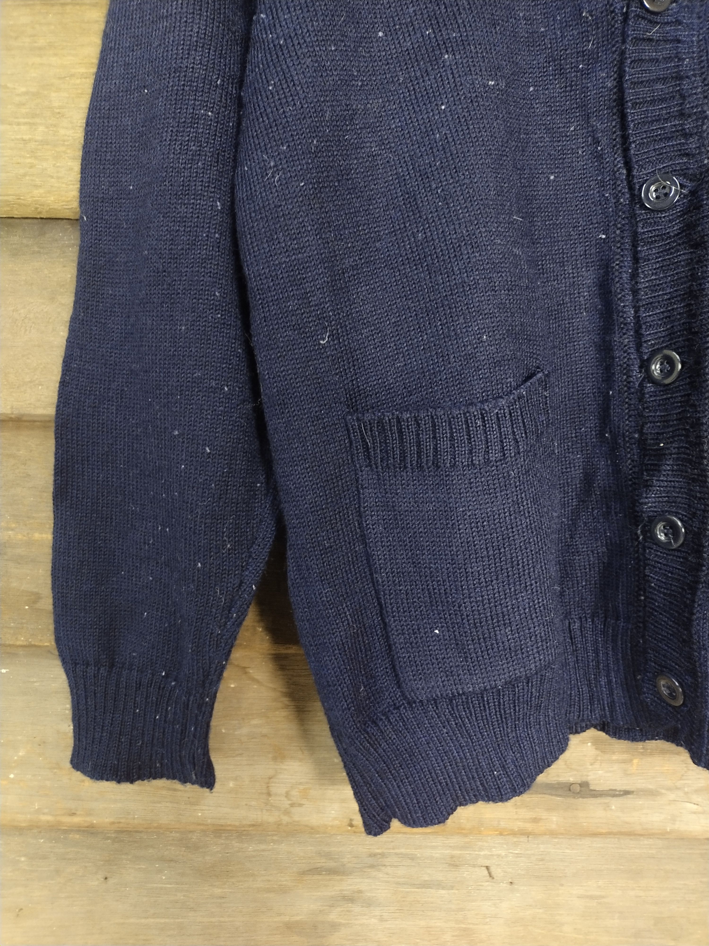 Homespun Knitwear × Japanese Brand Japan vintage Dark blue cardigan knitwear #S208 Size US S / EU 44-46 / 1 - 7 Thumbnail