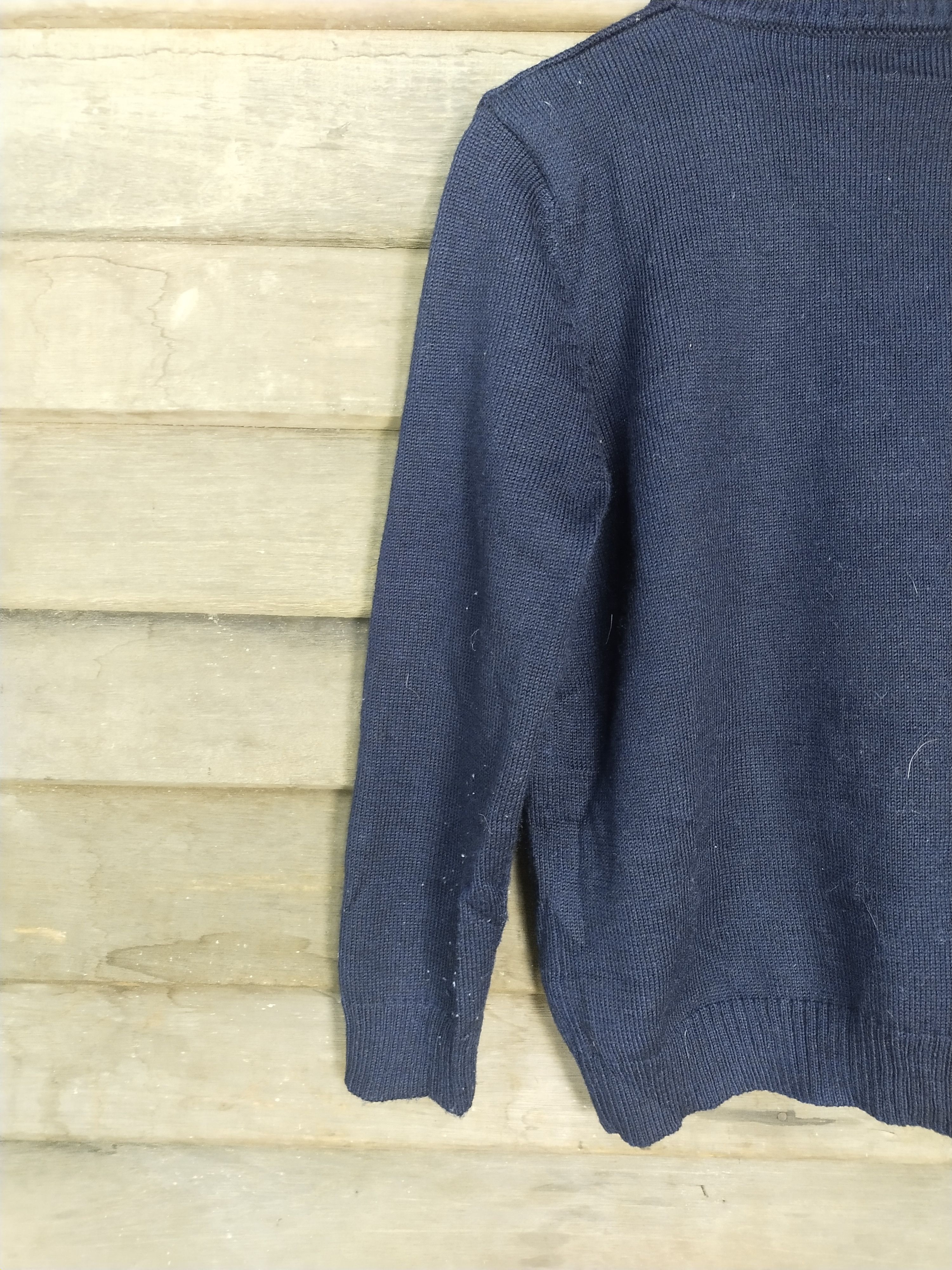 Homespun Knitwear × Japanese Brand Japan vintage Dark blue cardigan knitwear #S208 Size US S / EU 44-46 / 1 - 10 Thumbnail