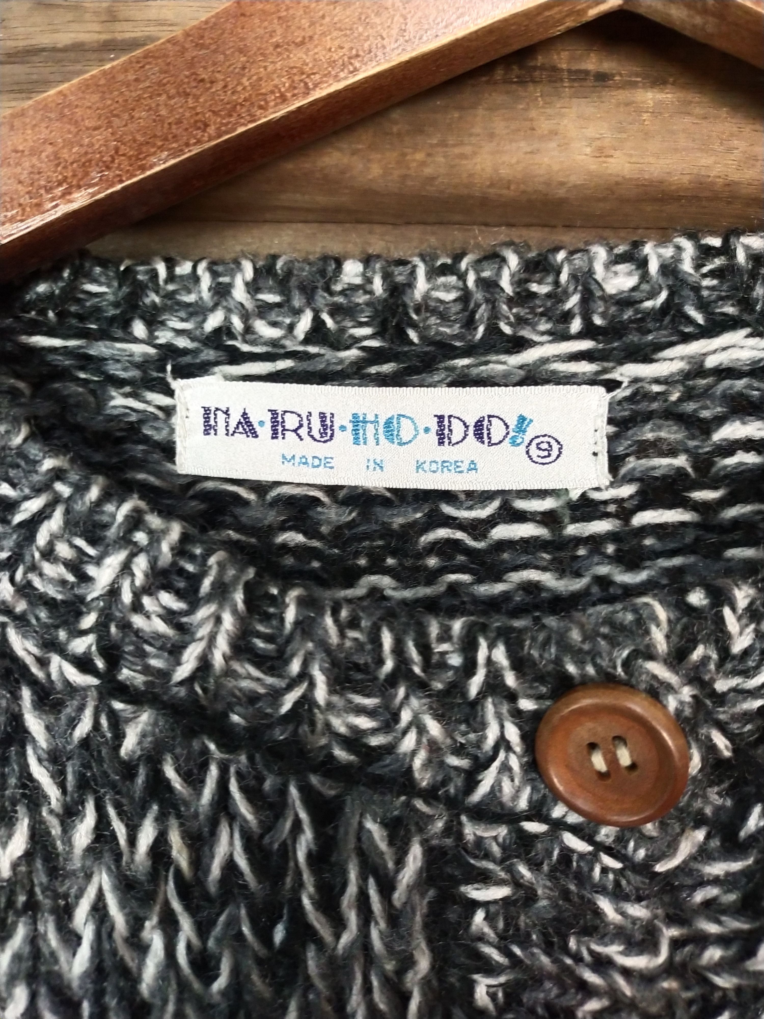 Homespun Knitwear Na-Ru-Ho-Do gray/black art knitwear cardigan #216 Size S / US 4 / IT 40 - 6 Thumbnail