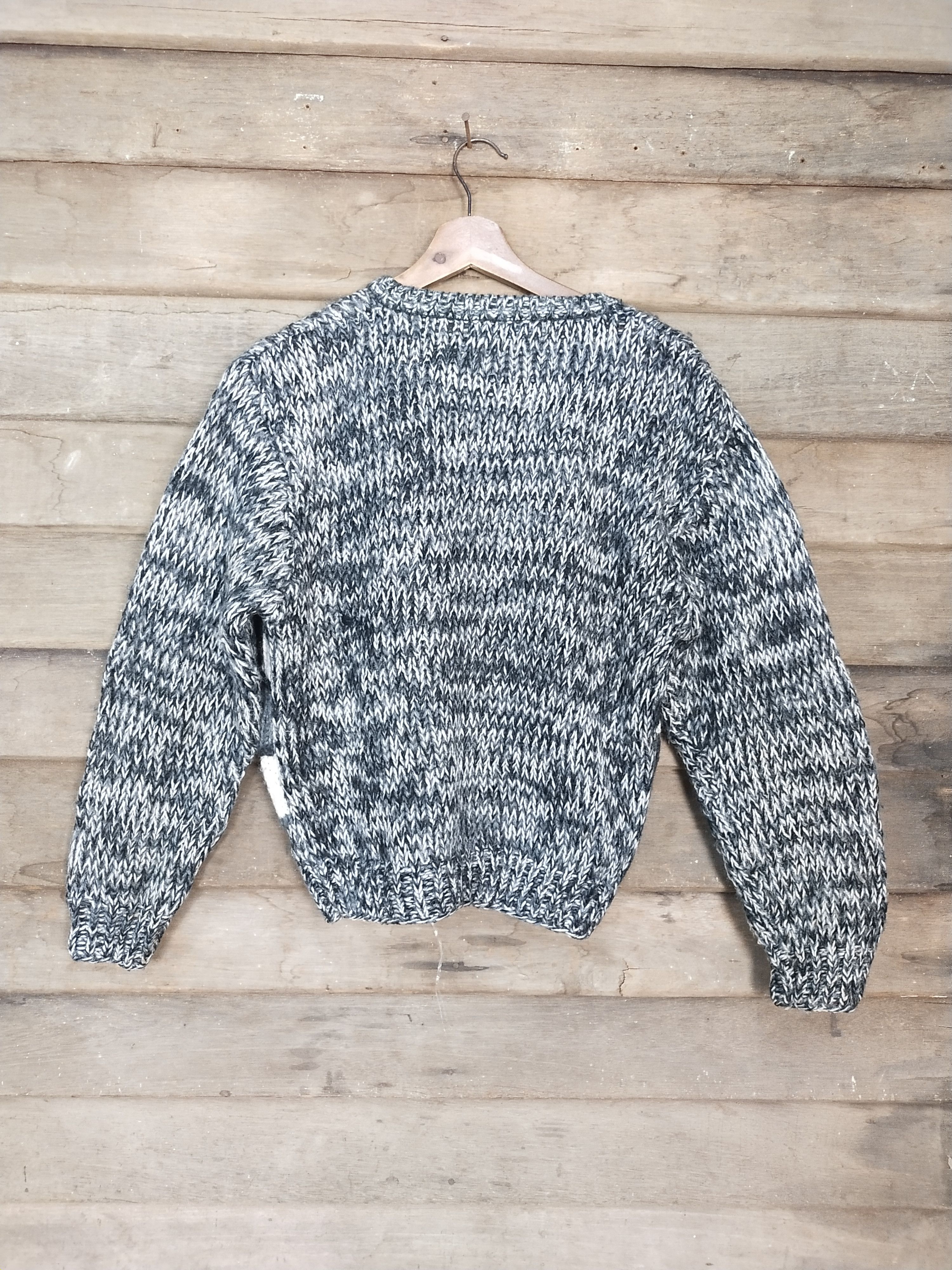 Homespun Knitwear Na-Ru-Ho-Do gray/black art knitwear cardigan #216 Size S / US 4 / IT 40 - 8 Thumbnail
